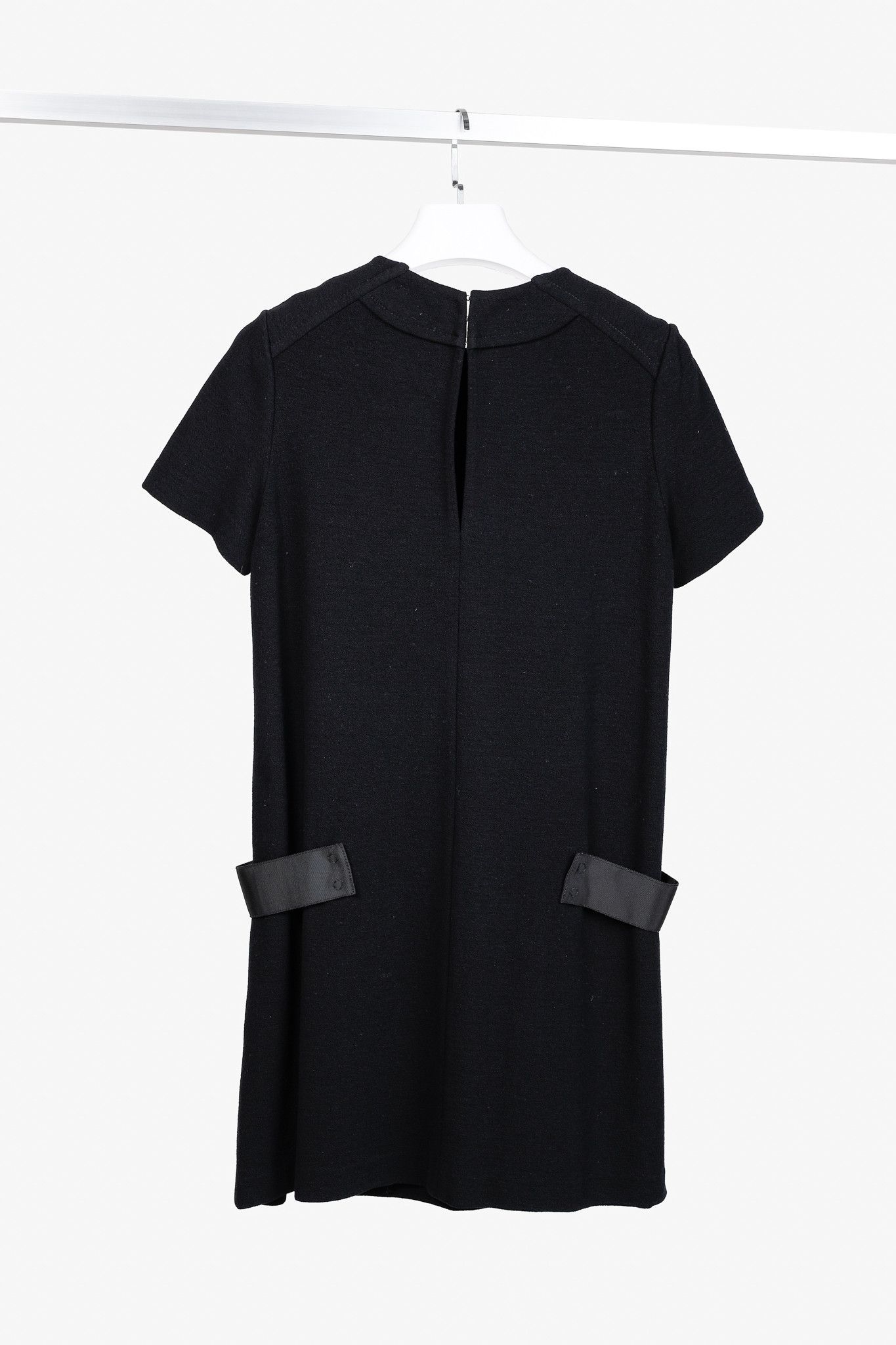 Proenza Schouler Proenza Schouler Black Knit Short-Sleeve Mini Dress Size M / US 6-8 / IT 42-44 - 2 Thumbnail