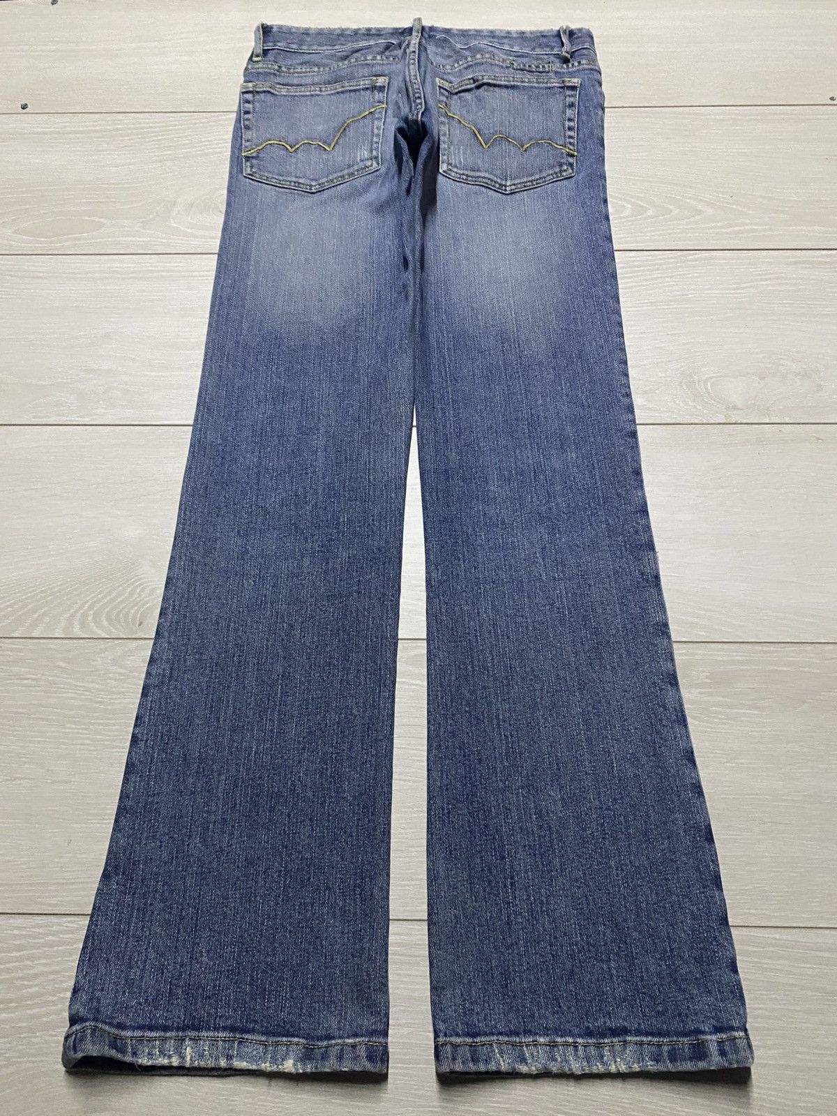 Melrose Japanese Brand Melrose Faded Wash Distressed Flare Jeans Size US 29 - 2 Thumbnail