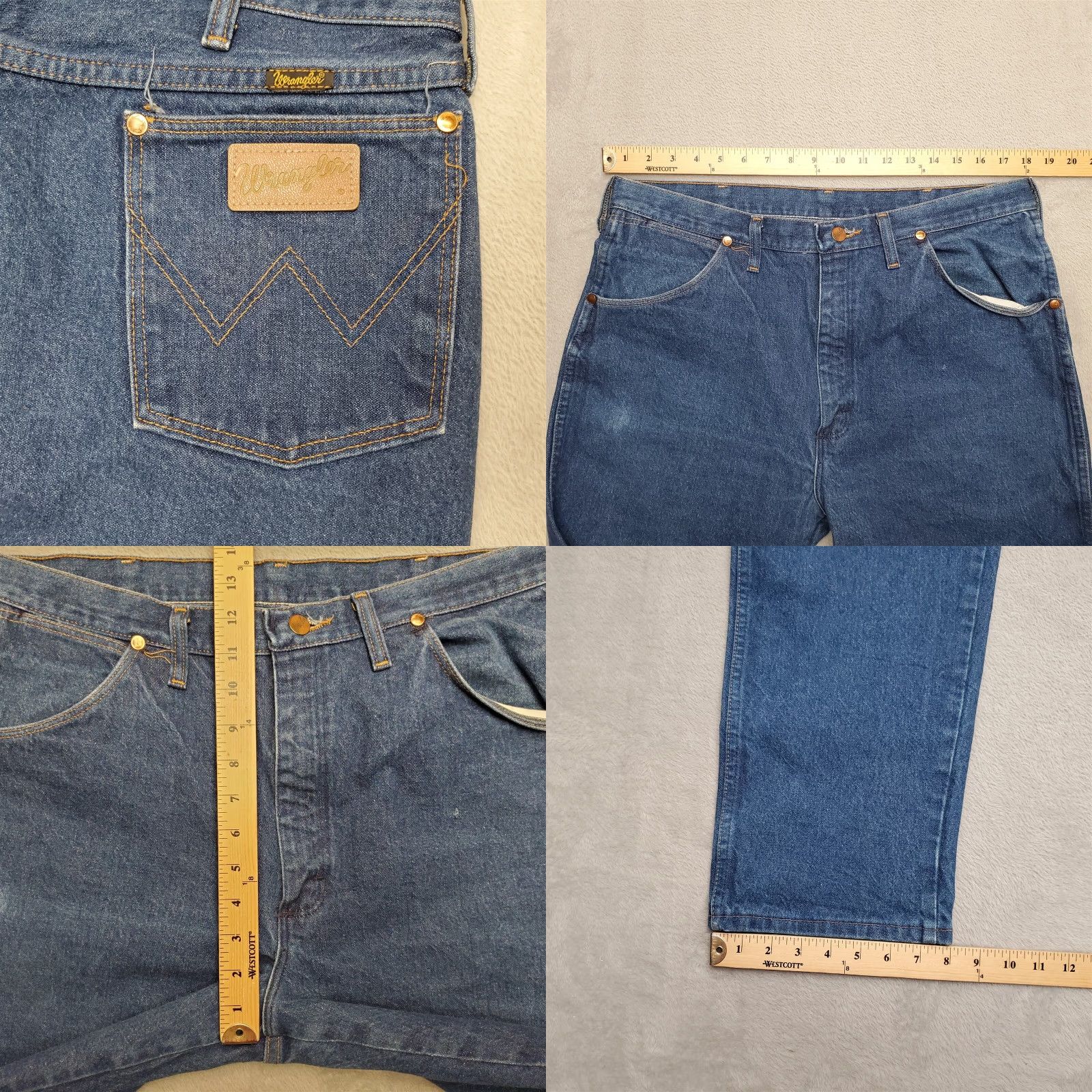 Wrangler Wrangler Jeans Mens 38x30 Blue Denim Rodeo Cowboy Cut 100% Cotton 13MWZ USA Size US 38 / EU 54 - 8 Thumbnail