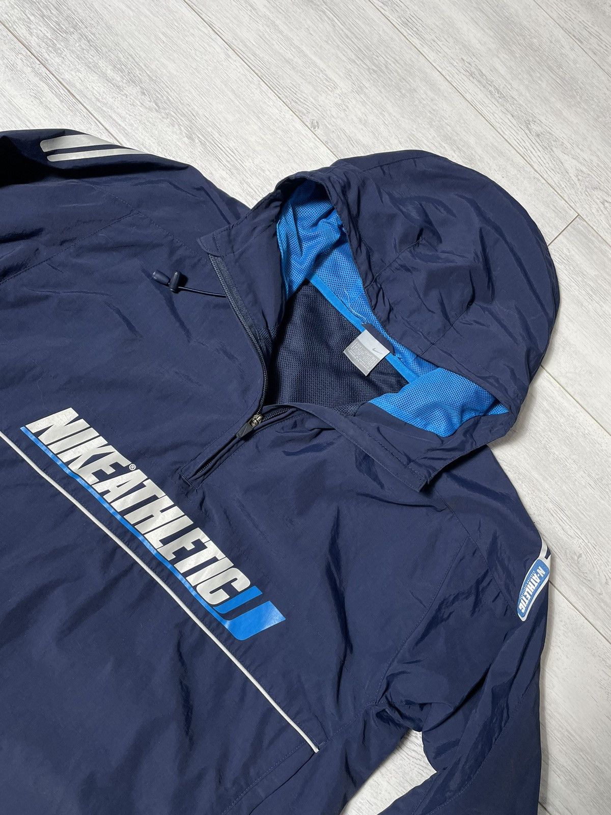 Nike × Vintage 💥Vintage Y2K Nike Nylon Anorak Hooded Jacket Swoosh Logo Size US L / EU 52-54 / 3 - 3 Thumbnail