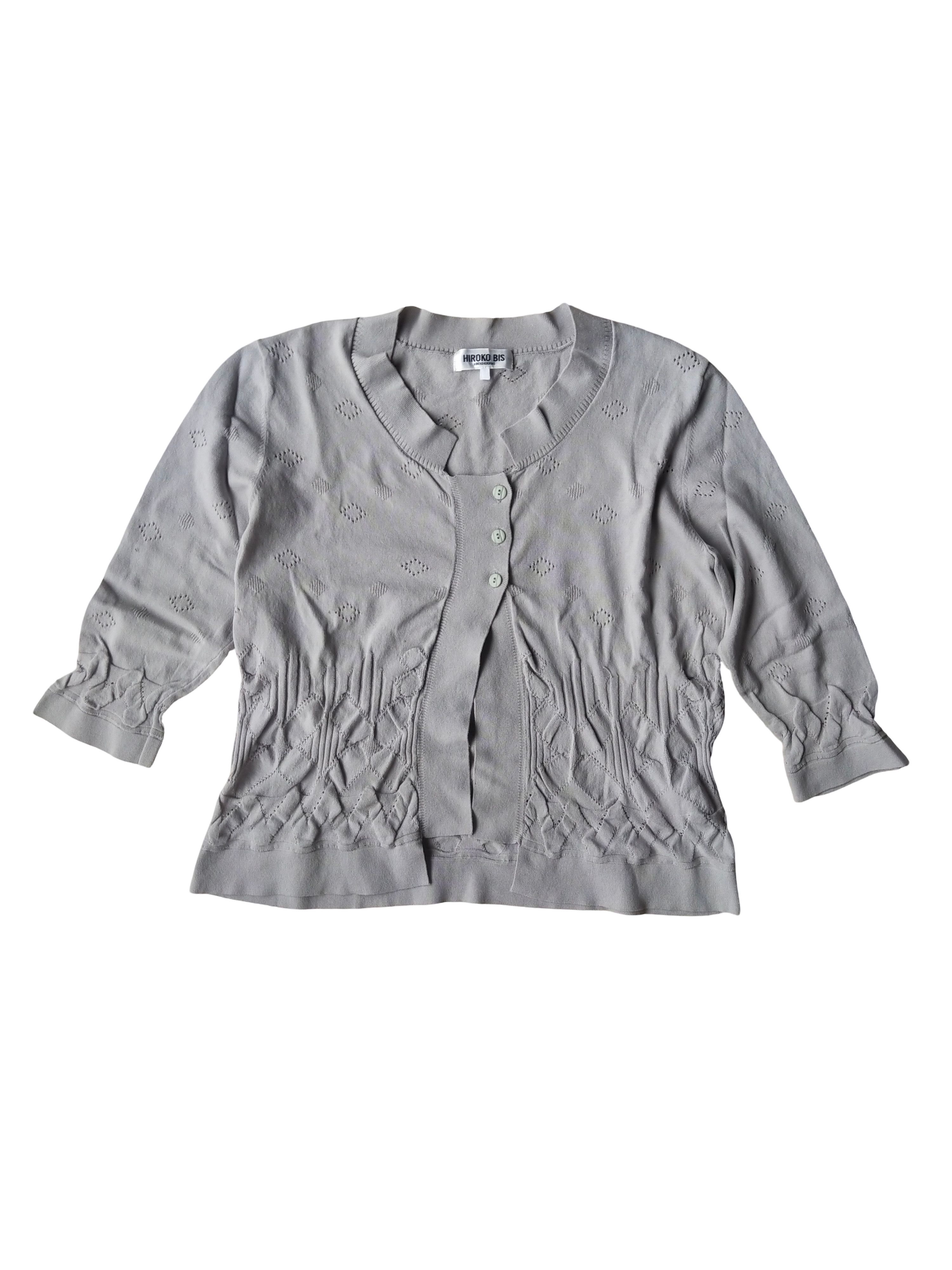 Hiroko Koshino Homme Archival Hiroko Koshino Bis Knit Cardigan Avant Garde Size S / US 4 / IT 40 - 1 Thumbnail