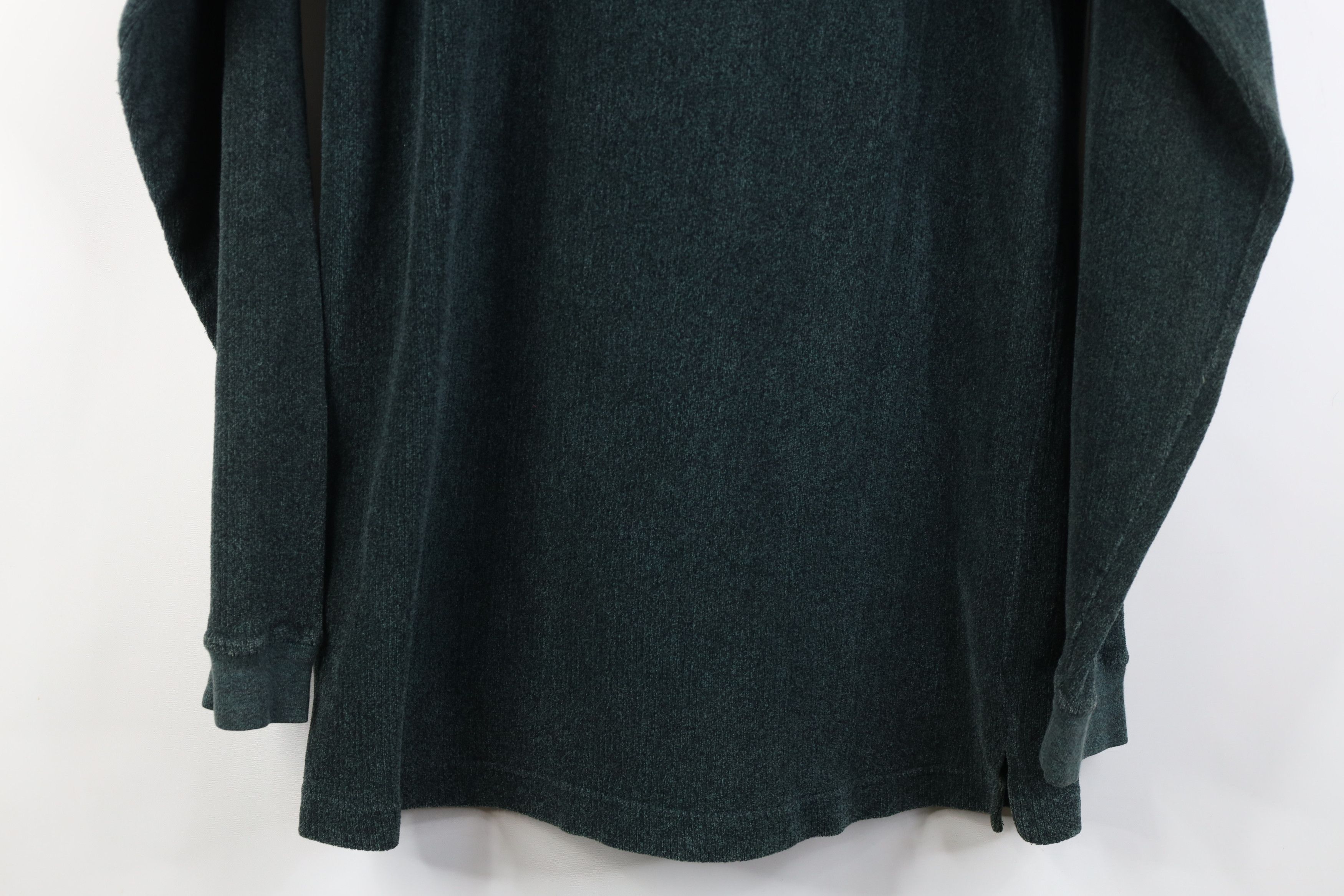 Vintage Vintage 90s Streetwear Fleece Long Sleeve Rugby Polo Green Size US L / EU 52-54 / 3 - 11 Thumbnail