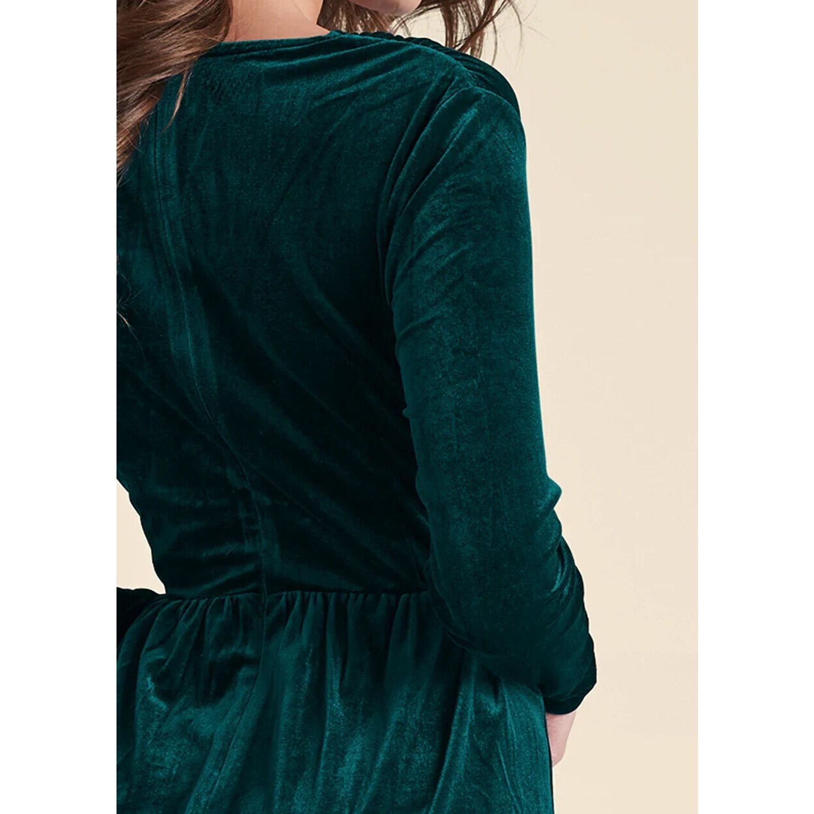 Other VENUS EMERALD GREEN VELVET RHINESTONE EMBELLISHED DRESS SZ L Size L / US 10 / IT 46 - 5 Thumbnail