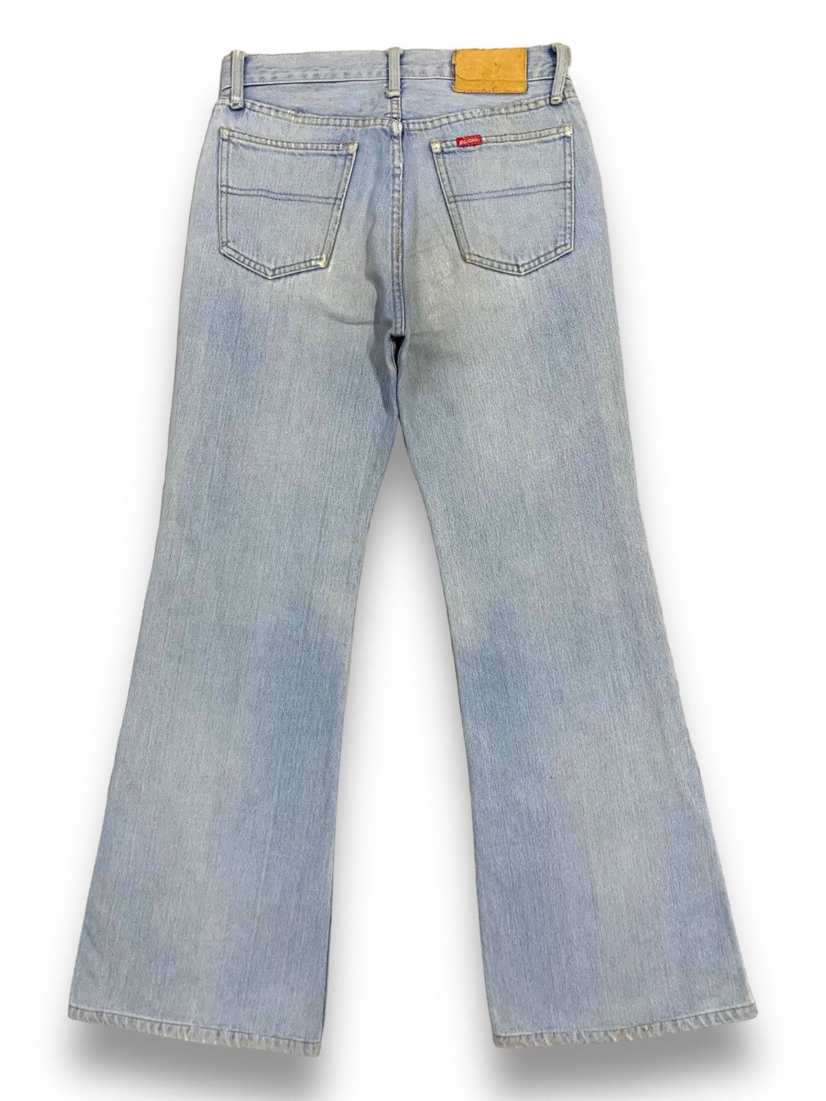 Big John Vintage 90s Big John Dirt Blue Washed Flare Distressed Jeans Size US 29 - 2 Thumbnail
