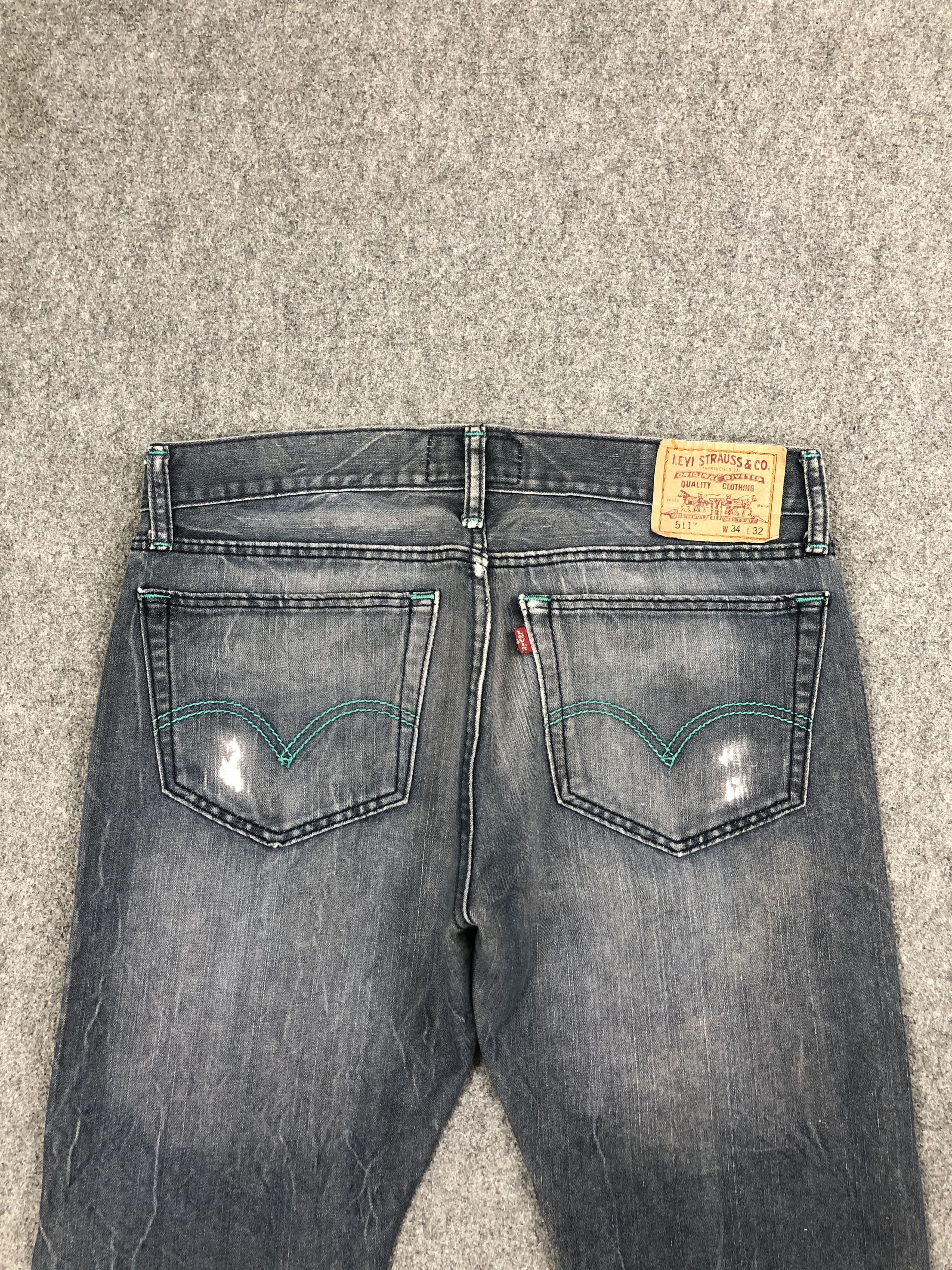 Levi's Vintage Levis 511 Skinny Distressed Jeans DP2532 Size US 33 - 4 Thumbnail
