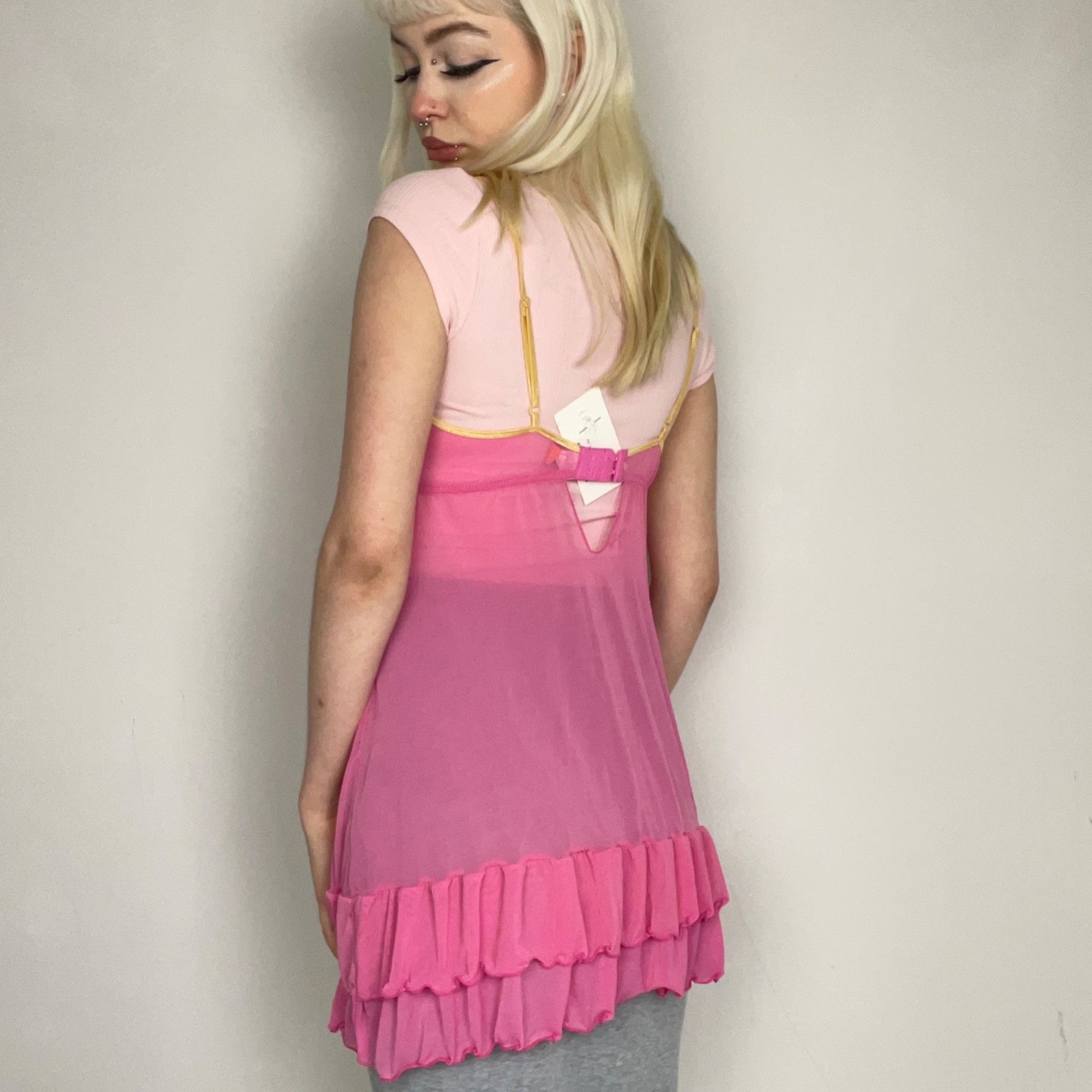 Other 34C - Baby Doll Pink Sheer Corset Top Size M / US 6-8 / IT 42-44 - 3 Thumbnail