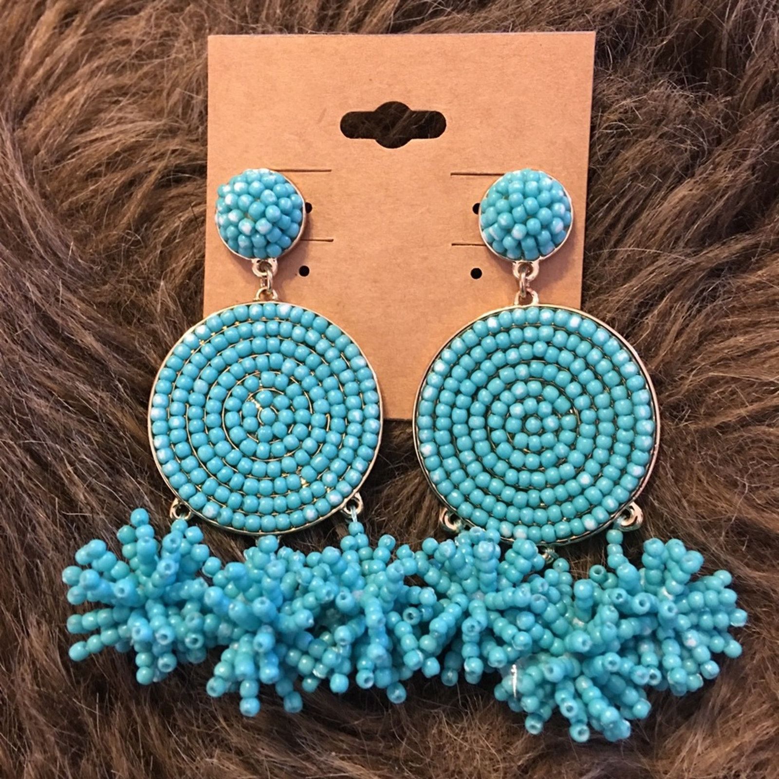 Jewelry Bauble Bar turquoise seed bead cluster earrings Size ONE SIZE - 2 Thumbnail
