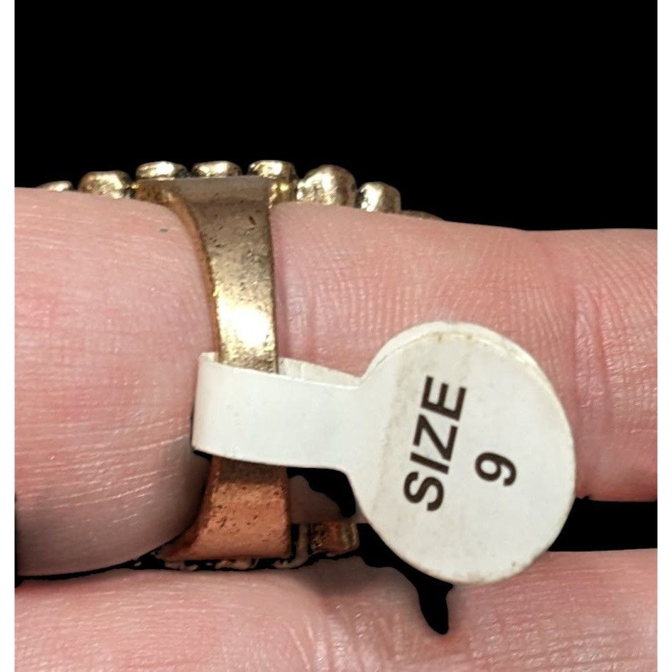 Other Bohemian Glam Red And Blue Gemmed Cocktail Ring Size ONE SIZE - 5 Thumbnail