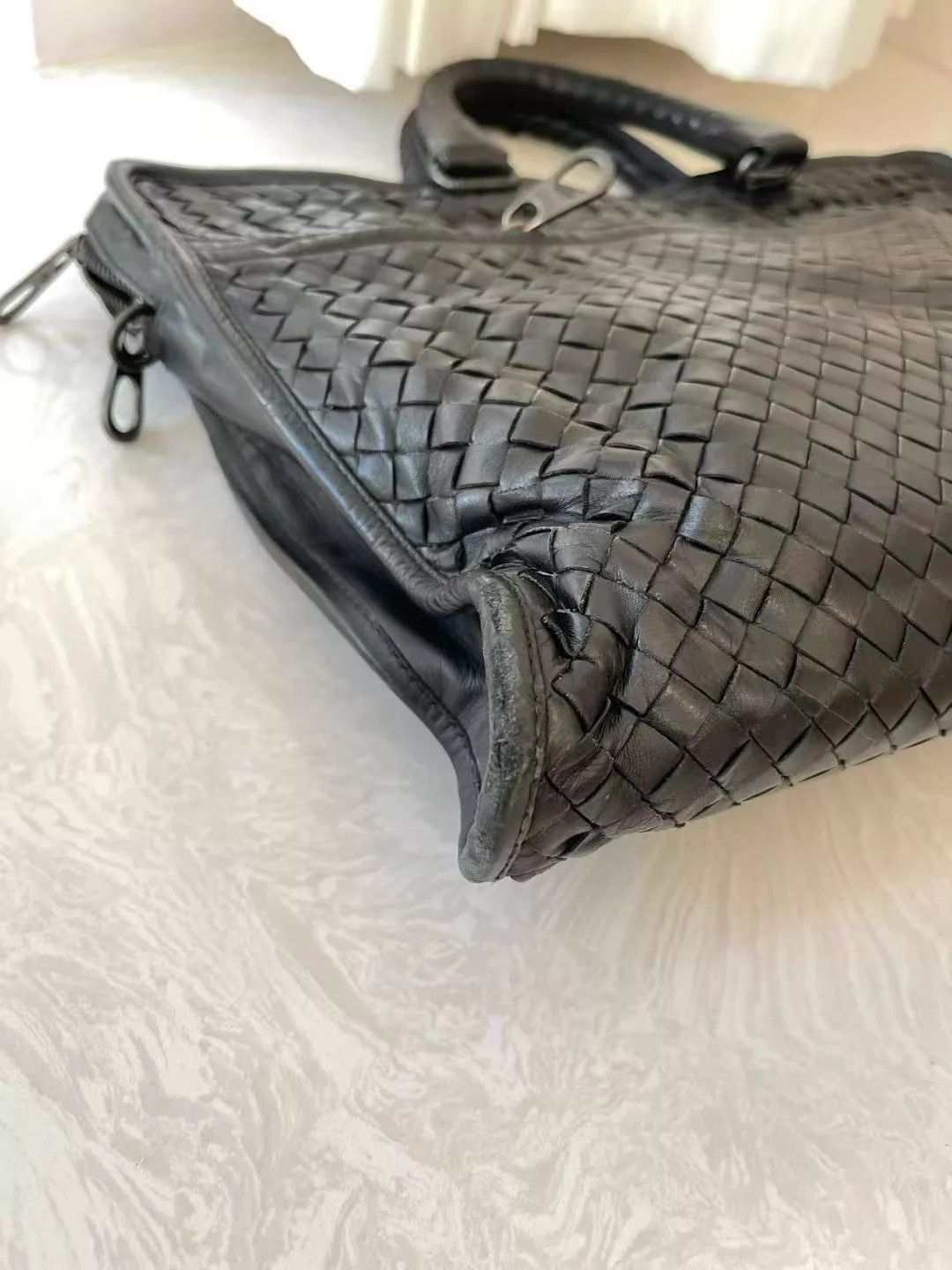 Bottega Veneta Woven Black Leather Tote Bag Size ONE SIZE - 5 Thumbnail