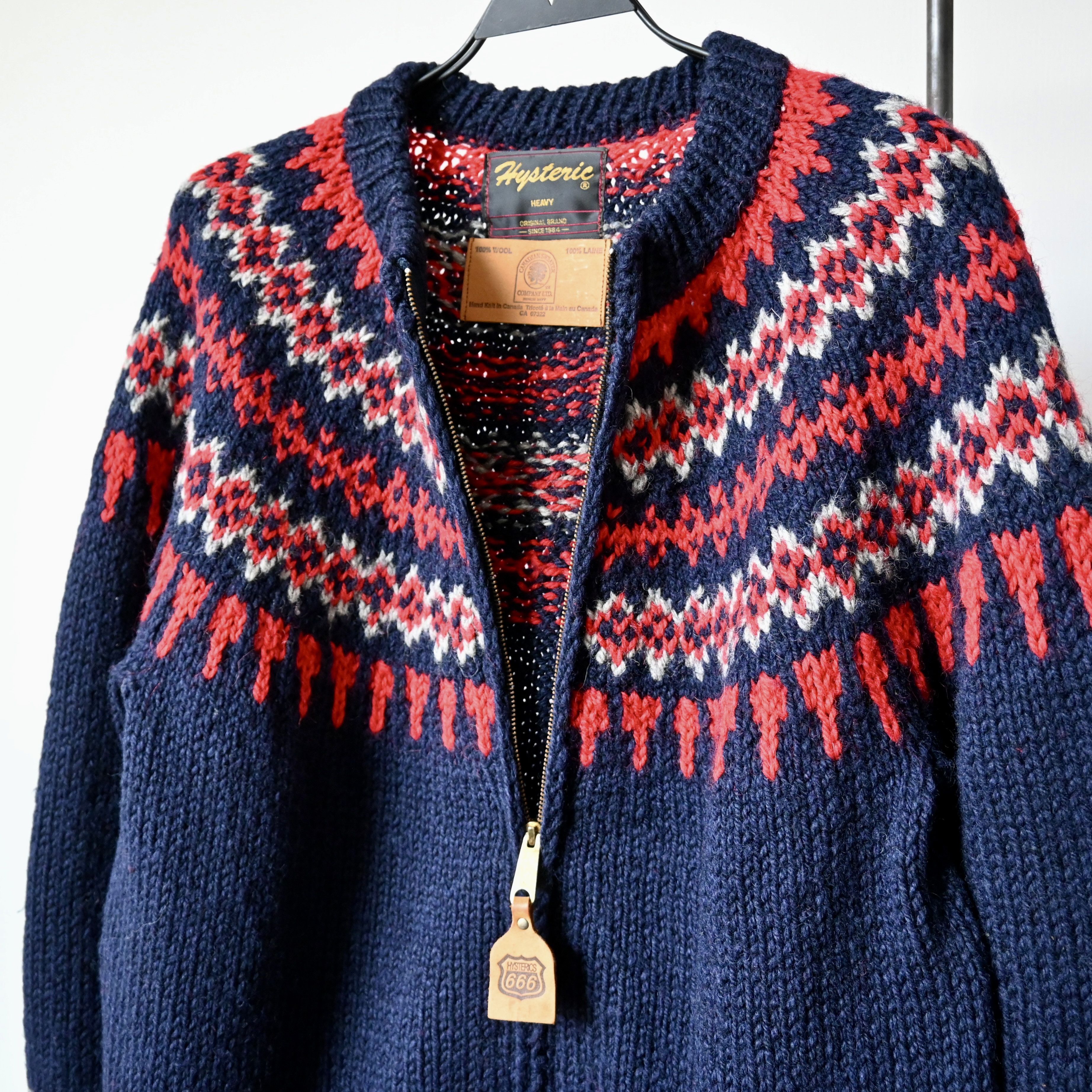 Hysteric Glamour 2000s Hysteric Glamour x CANADIAN SWEATER zip-up cardigan Size US L / EU 52-54 / 3 - 8 Thumbnail