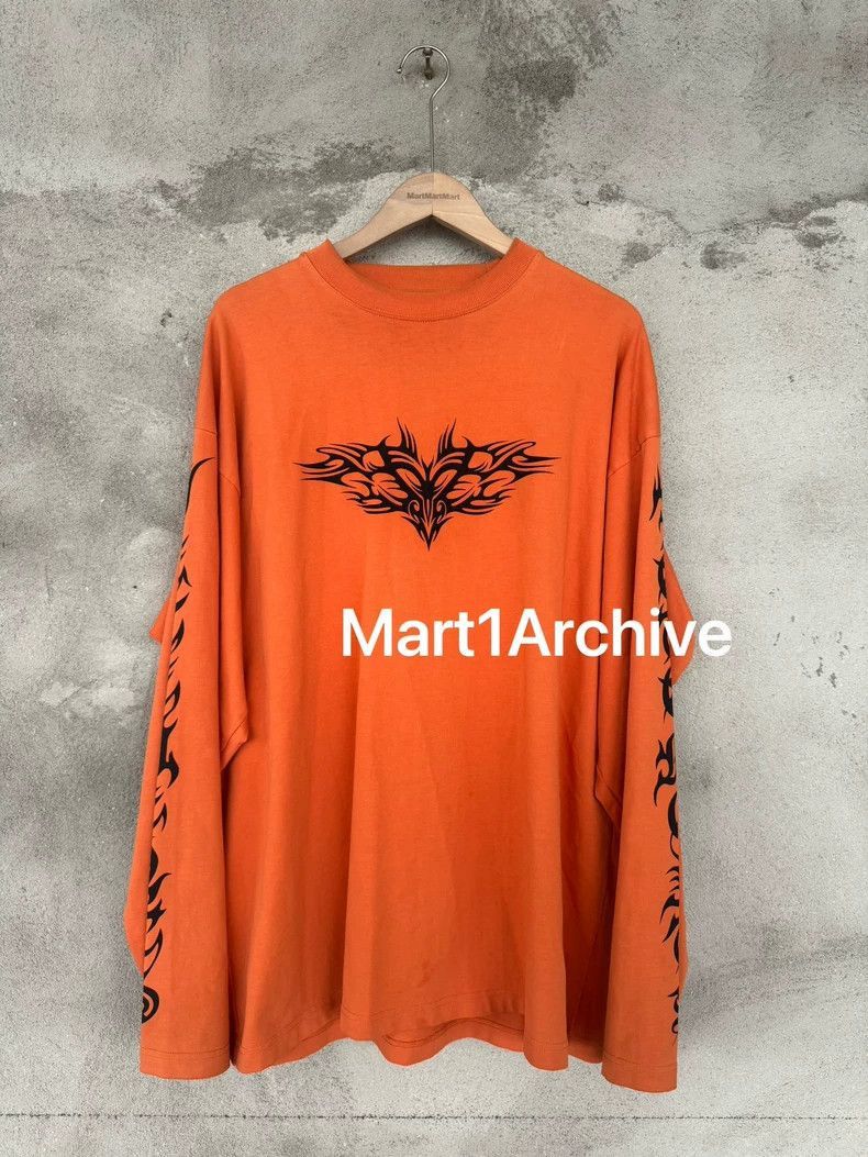 Vetements Vetements Orange Long Sleeve Graphic T-Shirt-2507 Size US M / EU 48-50 / 2 - 1 Thumbnail
