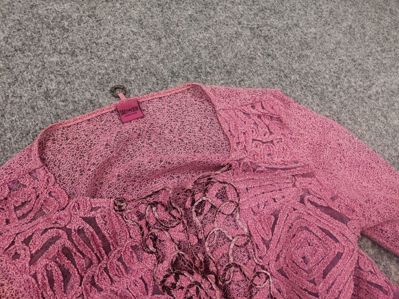 Vintage Save the Queen Pink Blazer jacket decorative lace elements Size S / US 4 / IT 40 - 5 Thumbnail