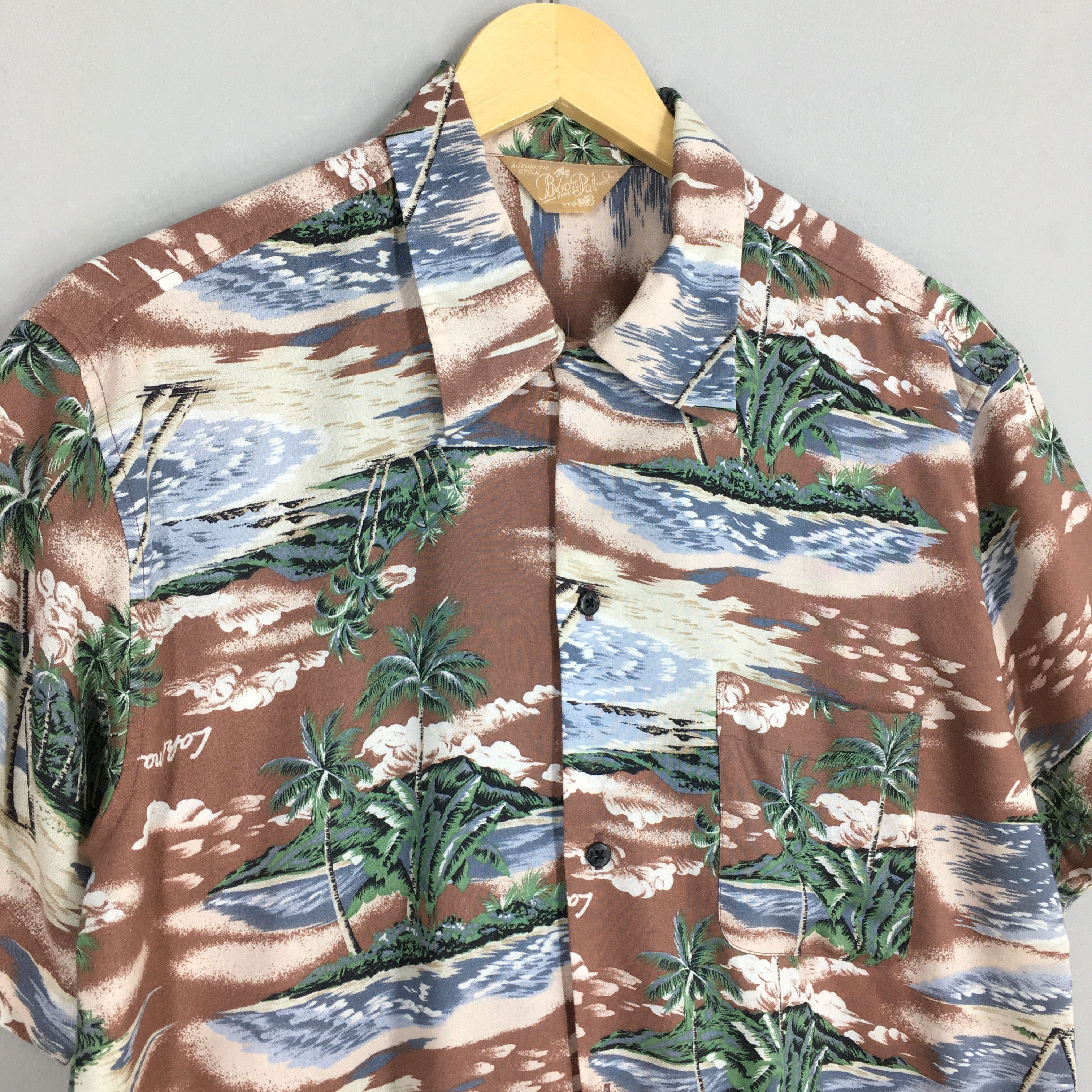Other Vintage 80s Japanese Hawaiian Aloha Coconut Tree Shirt Large Size US L / EU 52-54 / 3 - 3 Thumbnail