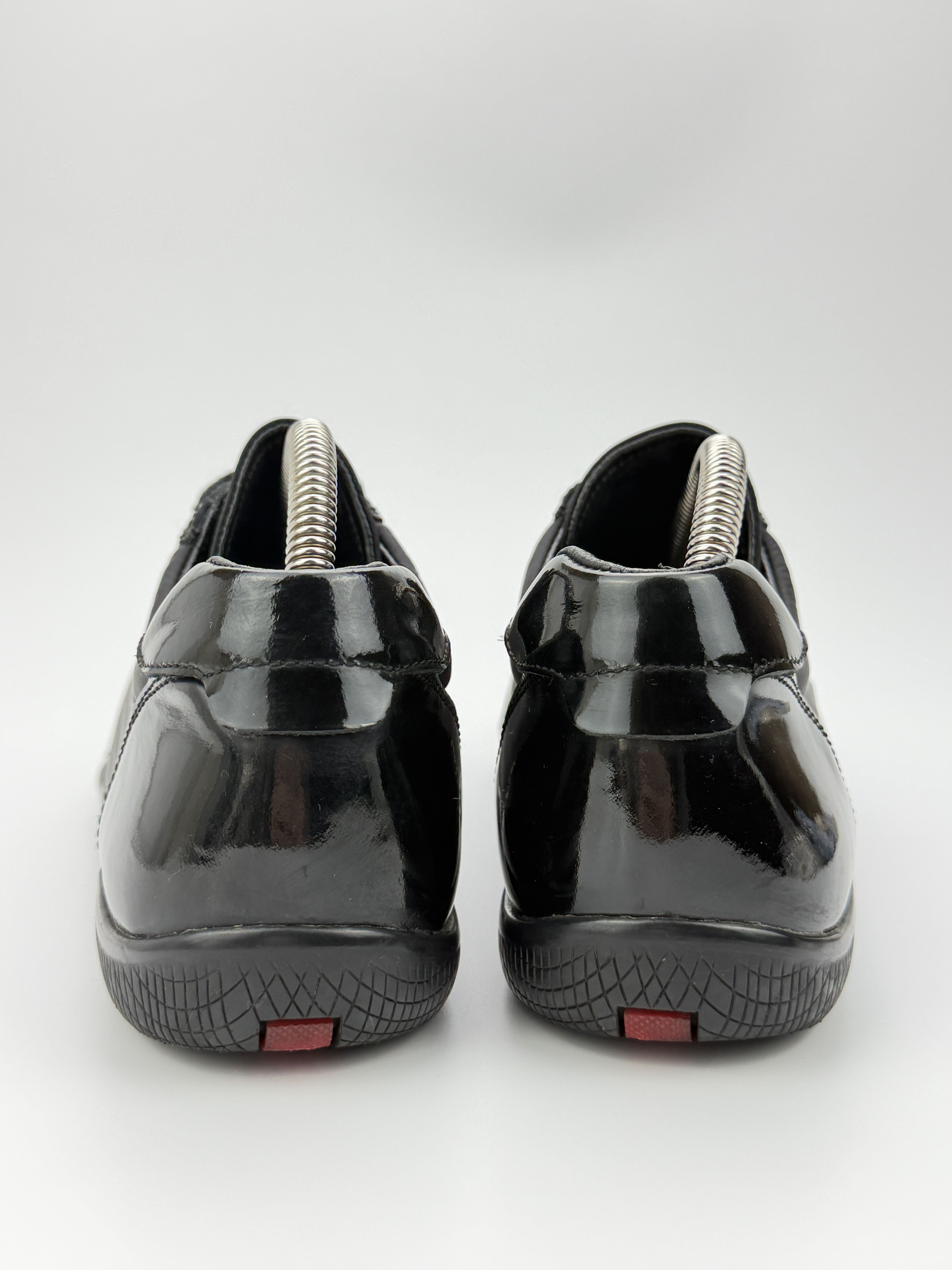 Prada Vintage Prada Black Leather Nylon Low Top Sneakers Size US 8 / EU 41 - 8 Thumbnail