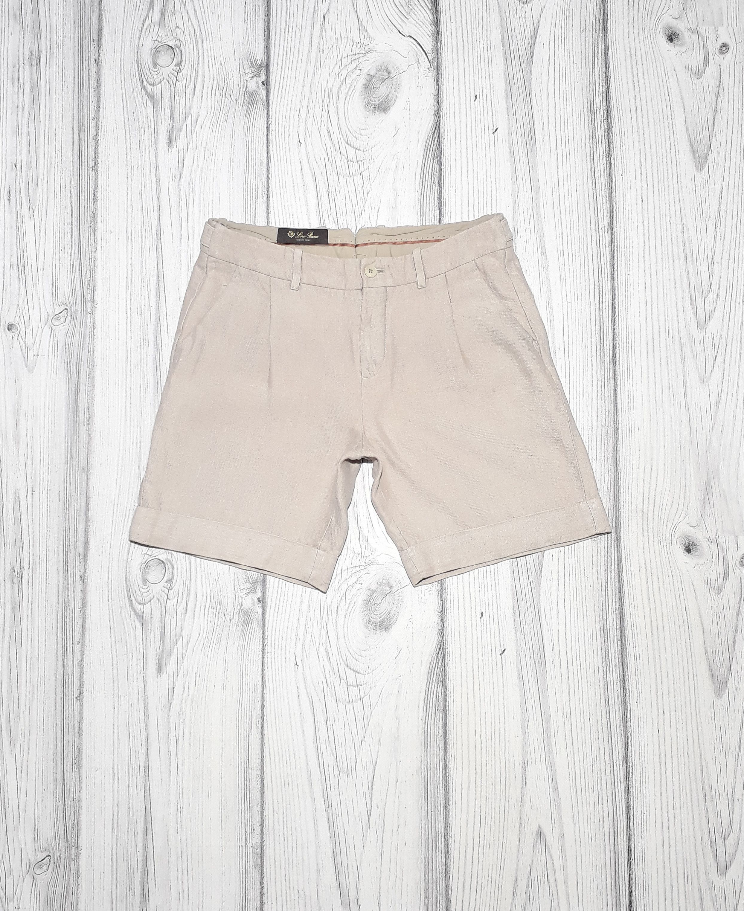 image of Loro Piana Linen Shorts Size 40 (Xs) in Beige, Women's