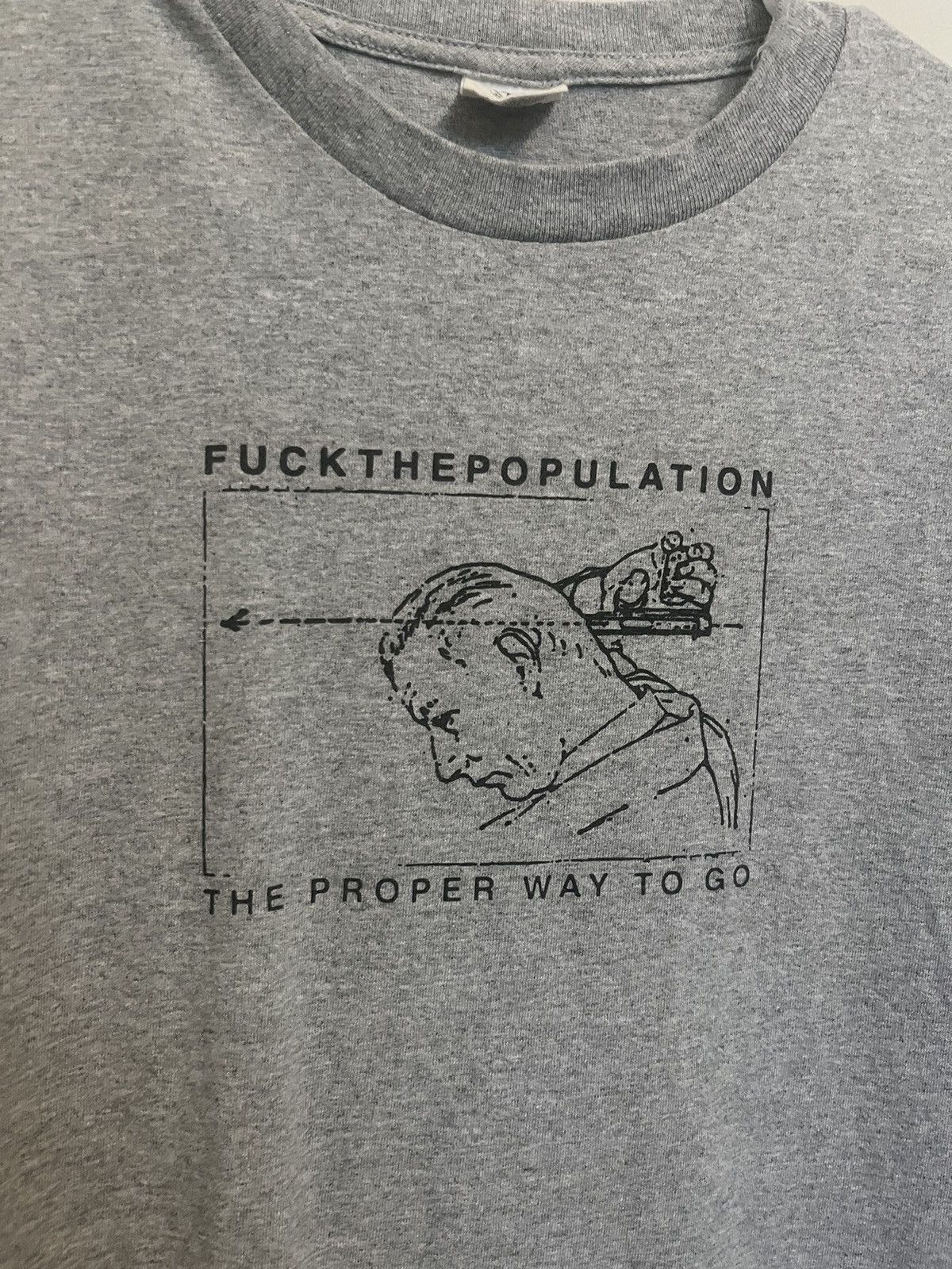 Fuck The Population FTP The Proper Way To Go Tee (grey) Size US M / EU 48-50 / 2 - 2 Thumbnail