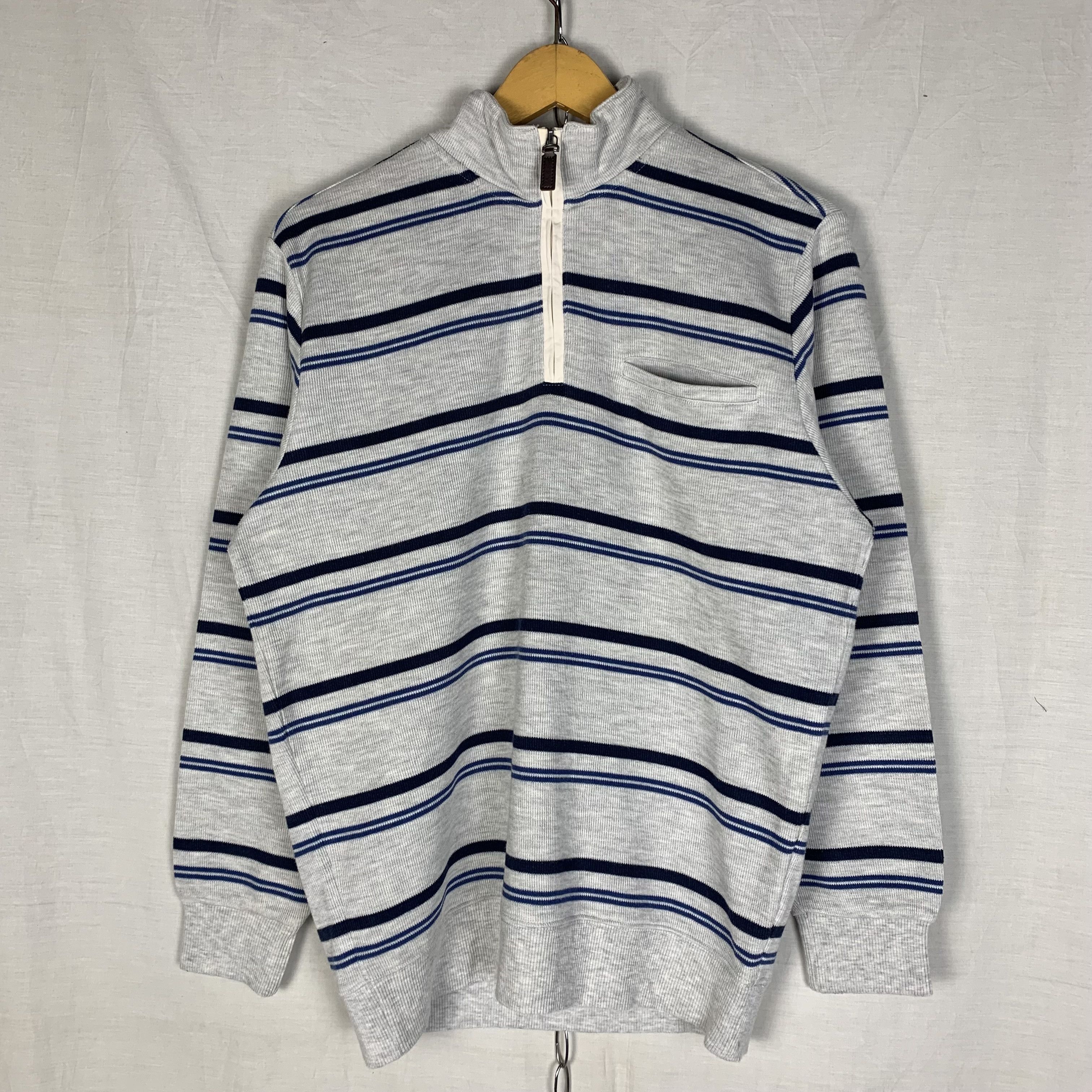 Vintage Halfzip Stripes Sweatshirt Sweater