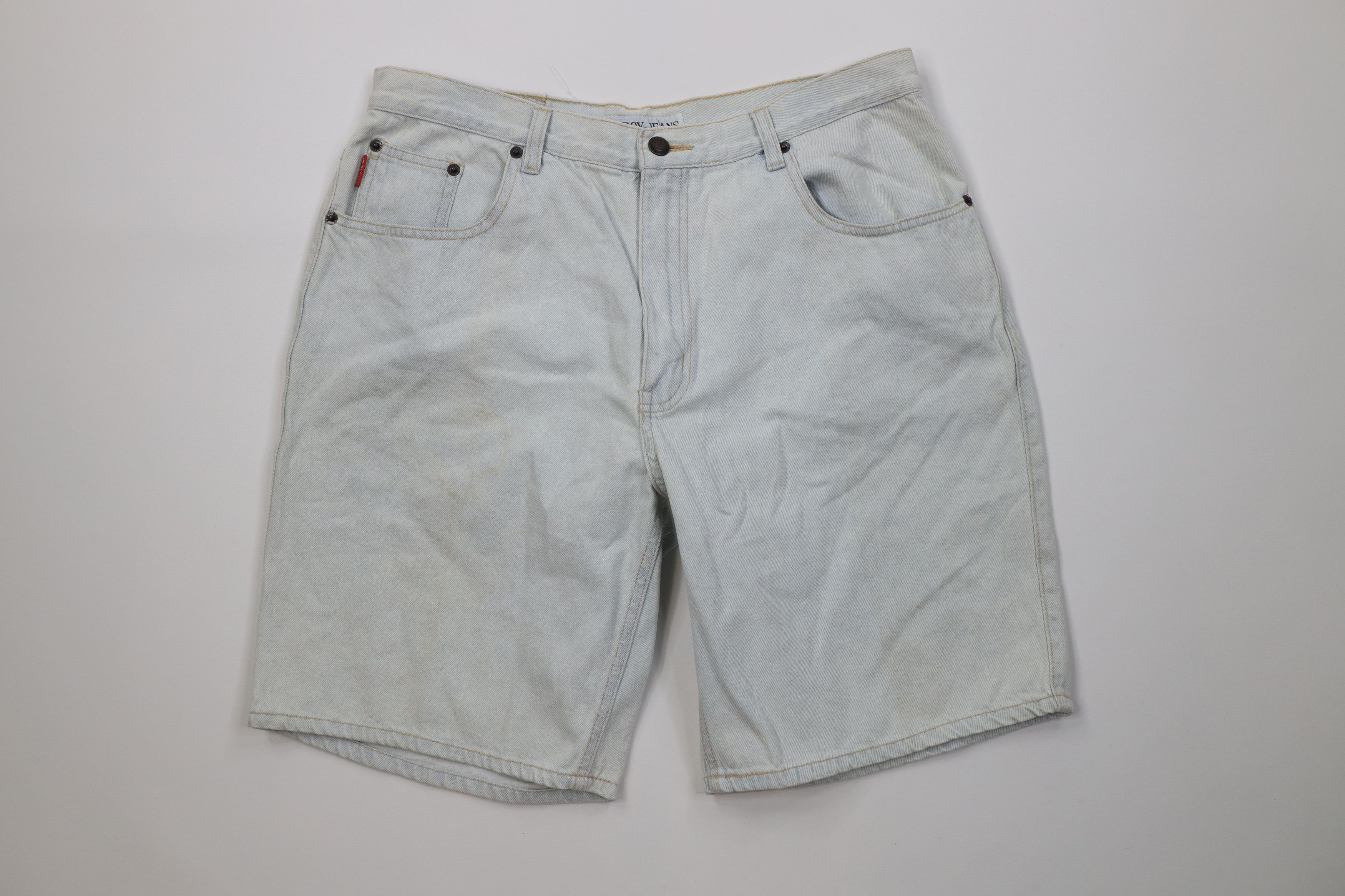Vintage Vintage 90s Streetwear Baggy Relaxed Fit Denim Jean Shorts Size US 34 / EU 50 - 1 Thumbnail