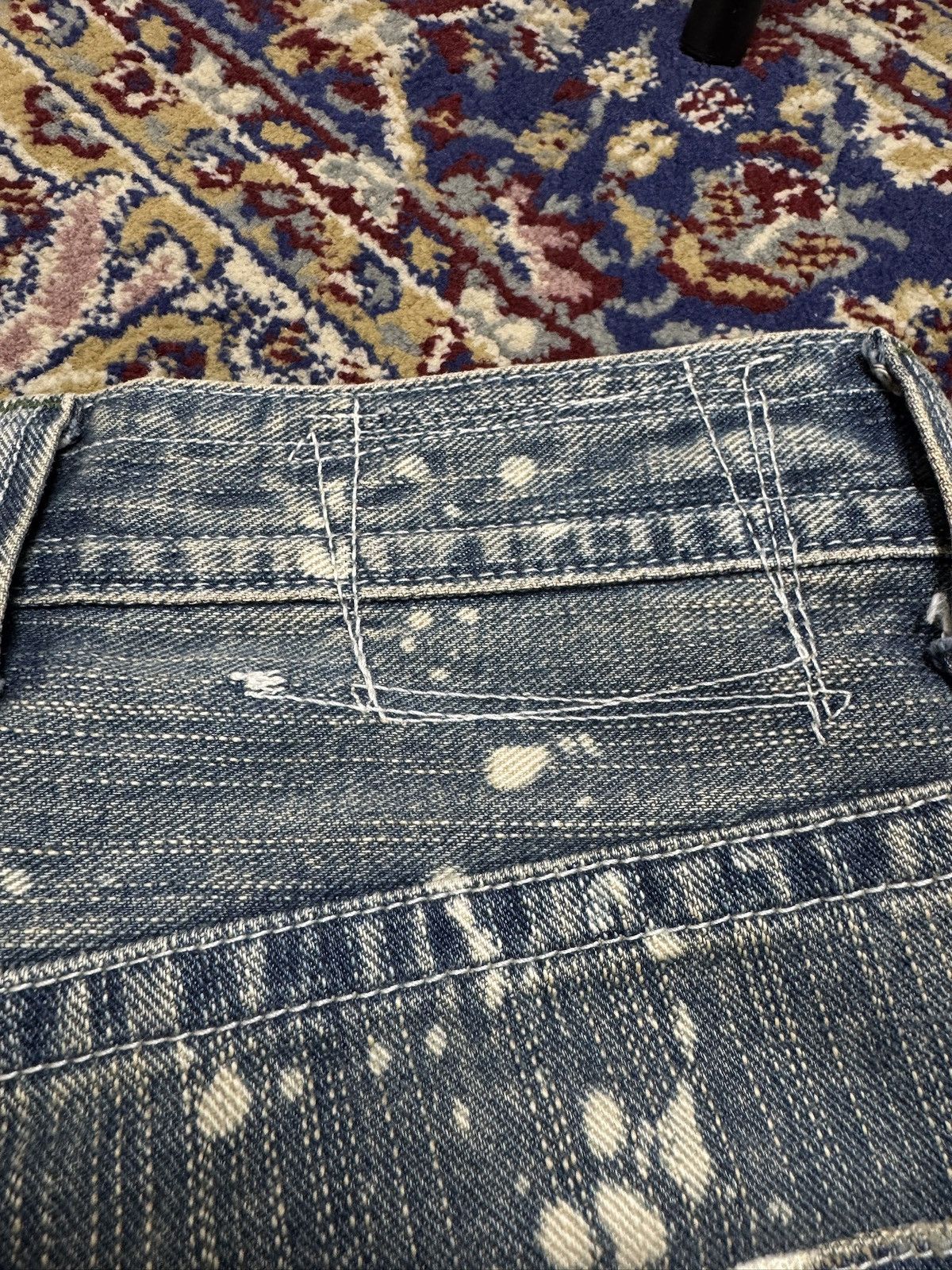 Vintage Vintage GL Heart Distressed Faded Japanese Jeans Denim y2k Size US 31 - 5 Thumbnail