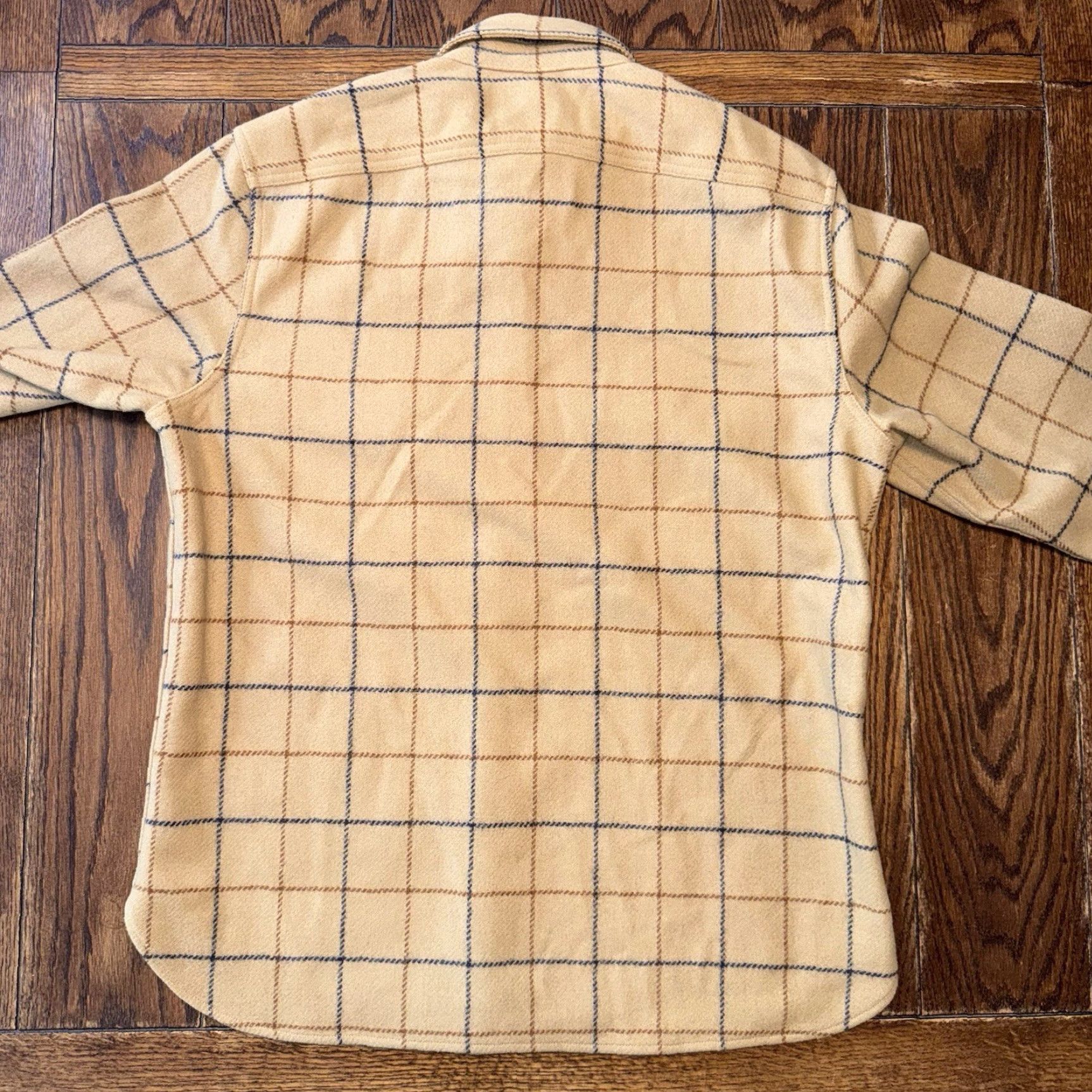 Wallace & Barnes VINTAGE Wallace & Barnes Mens Large Flannel Shirt Jacket Beige Wool Plaid Tweed Shirt Jacket Mens L Size US L / EU 52-54 / 3 - 5 Thumbnail