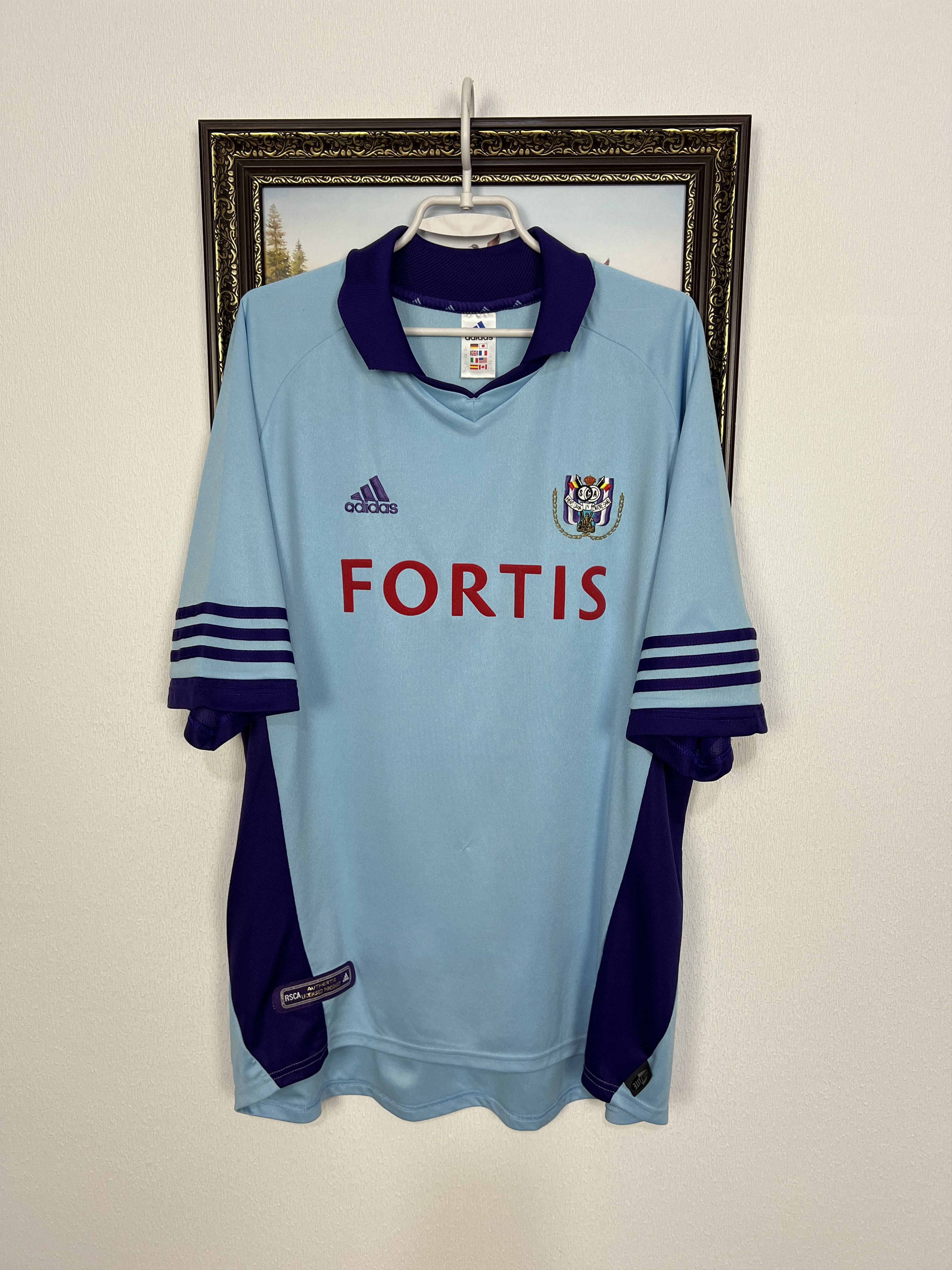 Adidas Anderlecht football Shirt 2000 Soccer Adidas Jersey Trikot Size US XXL / EU 58 / 5 - 1 Thumbnail