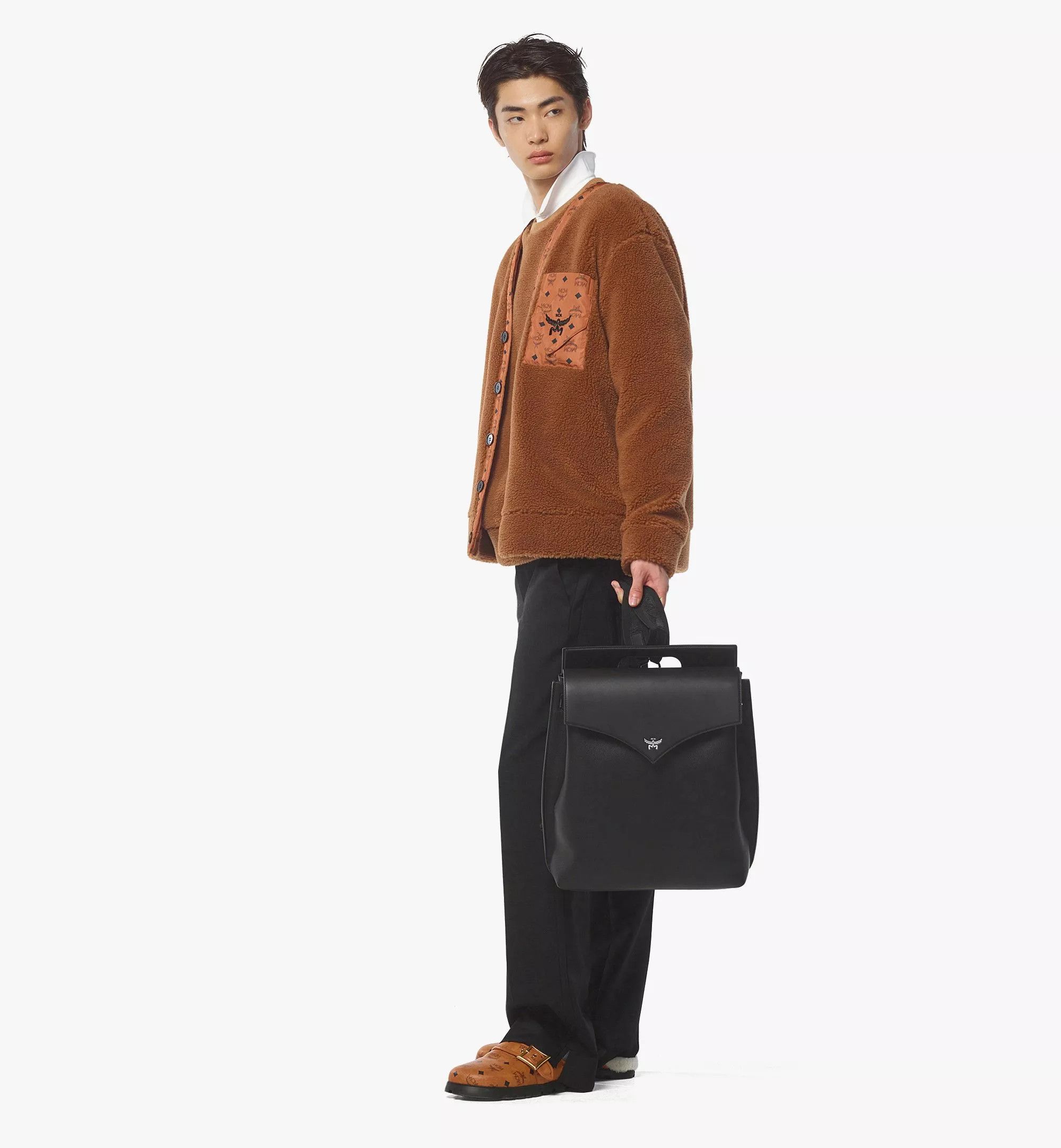 MCM o1mt1gz0426 Size:OS / Diamond Backpack Grained Leather Black Size ONE SIZE - 2 Thumbnail