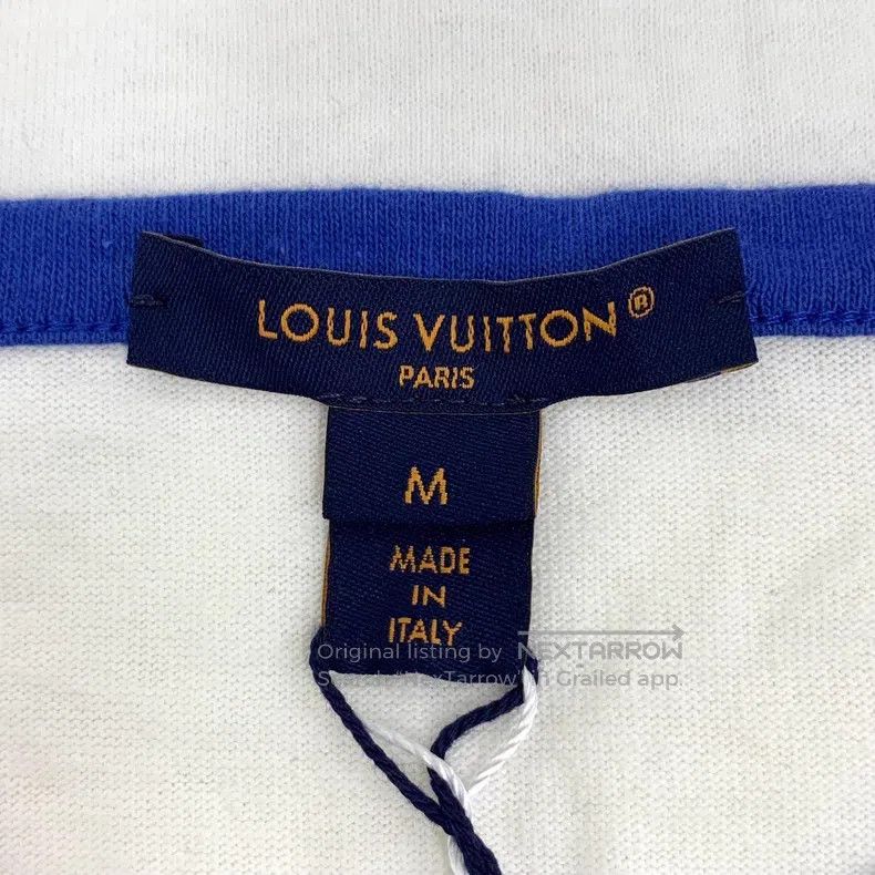 Louis Vuitton Louis Vuitton 23 white logo monogrammed flocked cotton cre Size US M / EU 48-50 / 2 - 5 Thumbnail