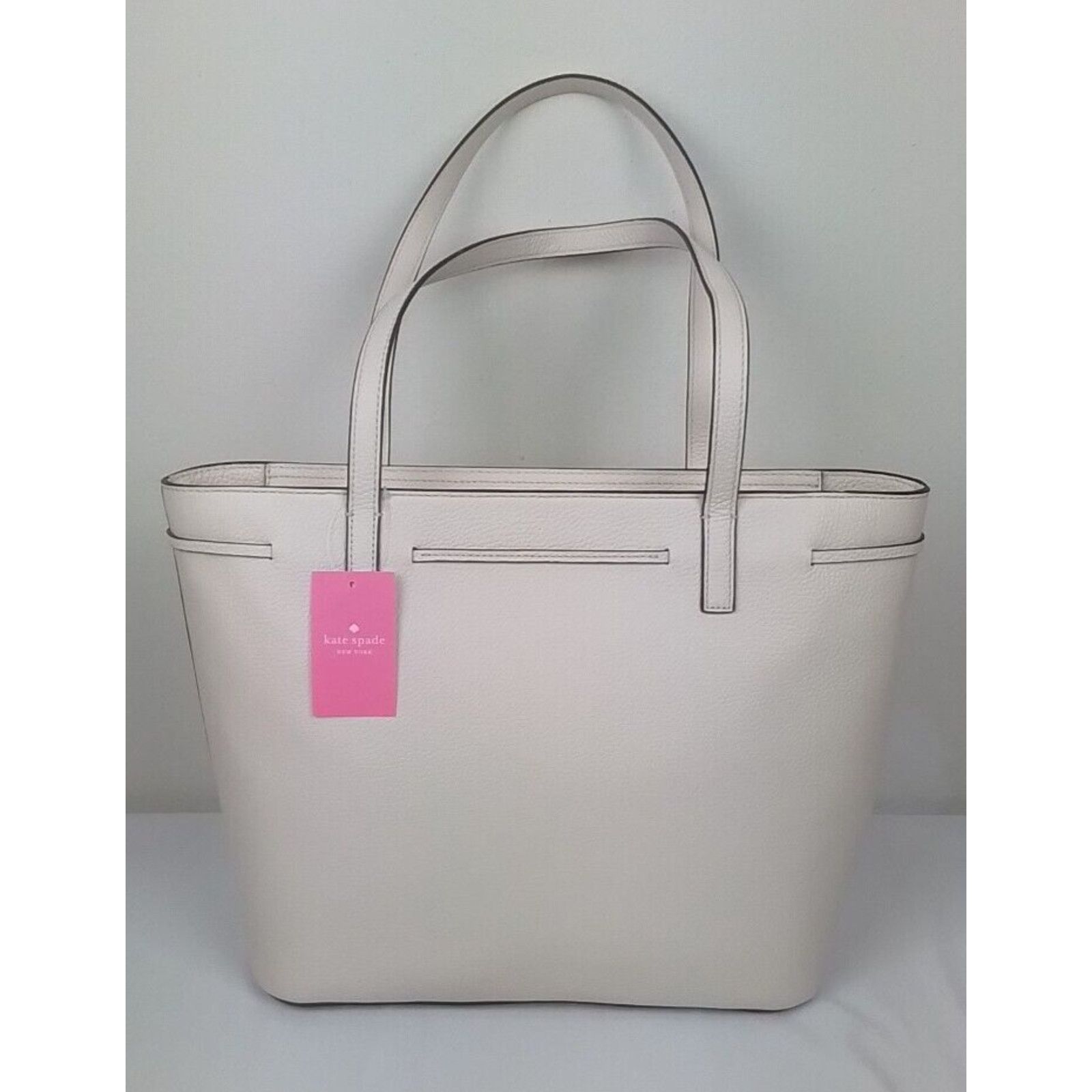 Kate Spade Kate Spade Leather Handbag Medium Top Zip Tote Parchment NWT Size ONE SIZE - 9 Thumbnail