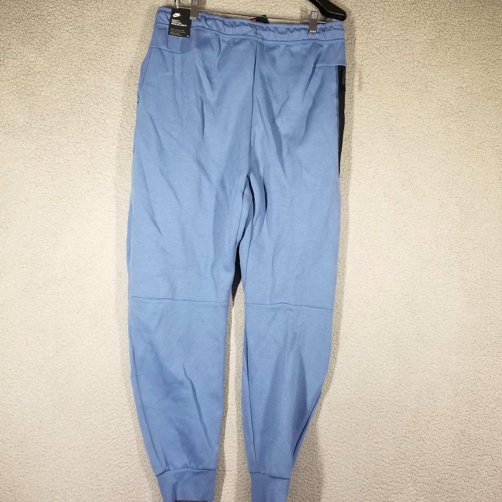 Nike VINTAGE Nike Tech Fleece Jogger Pants Men's Large Blue Activewear Tapered 90s Size US 33 - 2 Thumbnail
