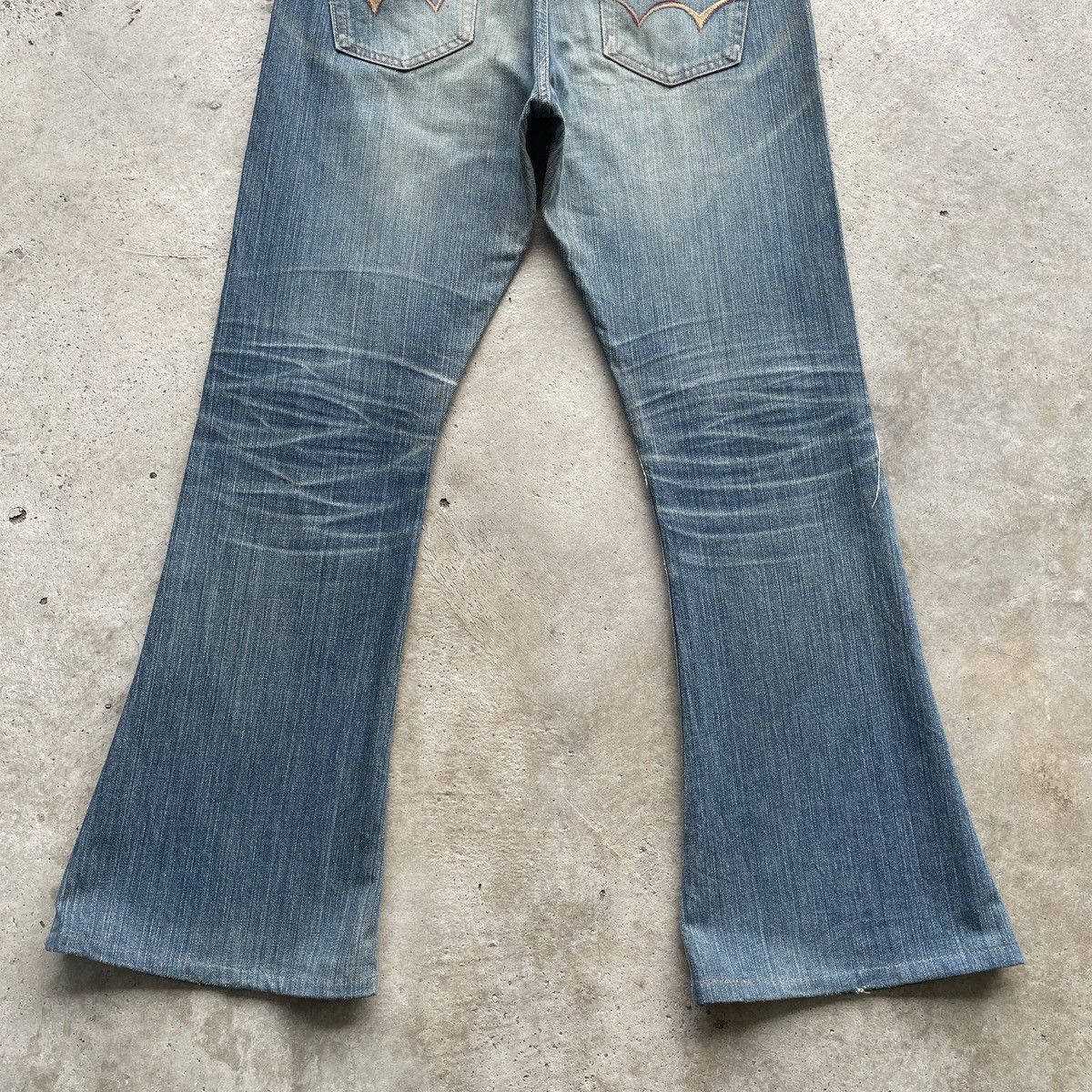 Japanese Brand Vintage Edwin Rusty Women Jeans FLARE Distressed Faded Pants Size 32" / US 10 / IT 46 - 10 Thumbnail