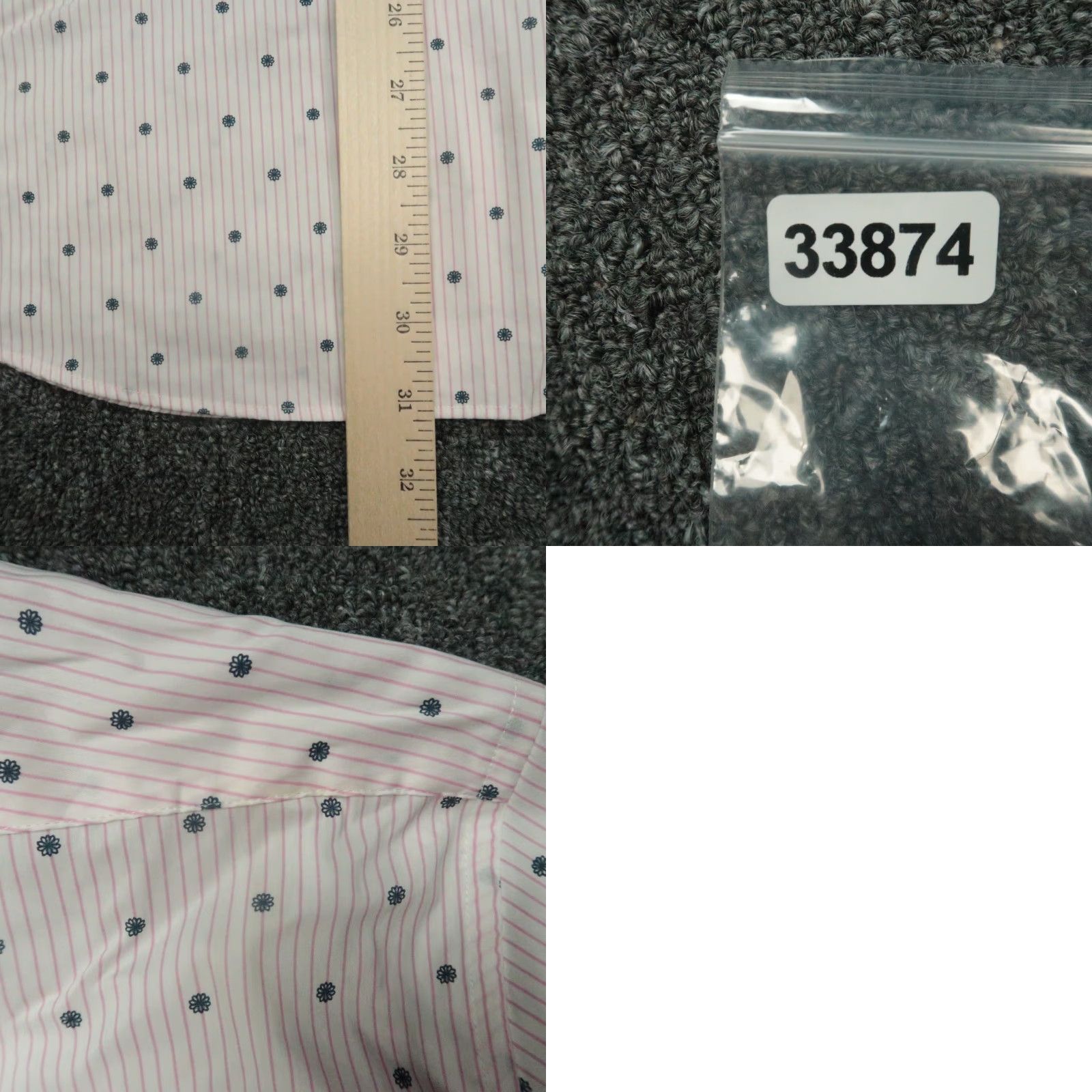 Psycho Bunny Psycho Bunny Shirt Men L White Pink Striped Floral Long Sleeve Modern Fit Size US L / EU 52-54 / 3 - 8 Thumbnail