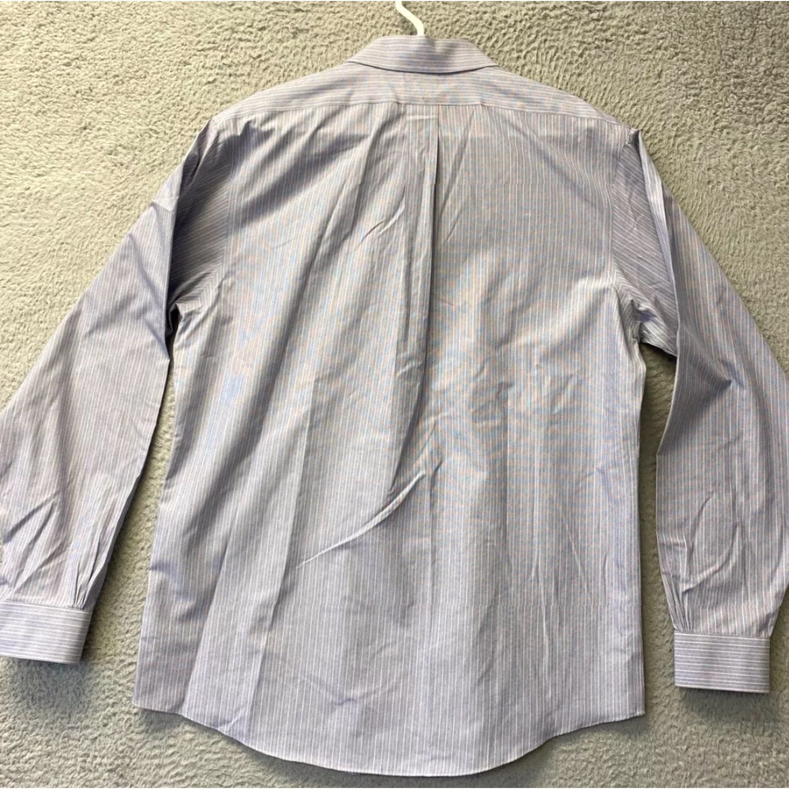 Brooks Brothers Brooks Brothers Men's Dress Shirt 16.5 Blue Striped Cotton Button-Down Long Sleeve Business Casual Formal Size US L / EU 52-54 / 3 - 7 Thumbnail