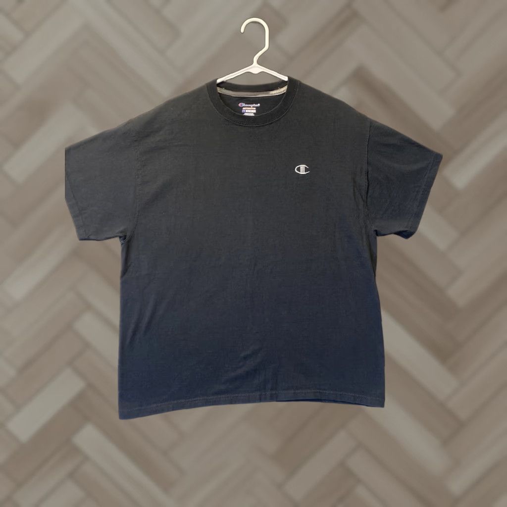 Champion Champion Shirt Unisex Adults XL Black Short Sleeve Cotton Blend 95-2 Classic Size XL / US 12-14 / IT 48-50 - 1 Thumbnail