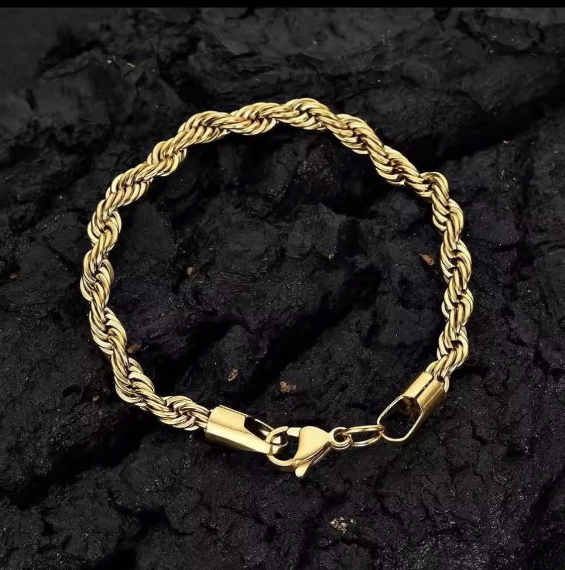 Jewelry Rope Chain Gold Bracelet Size ONE SIZE - 1 Thumbnail