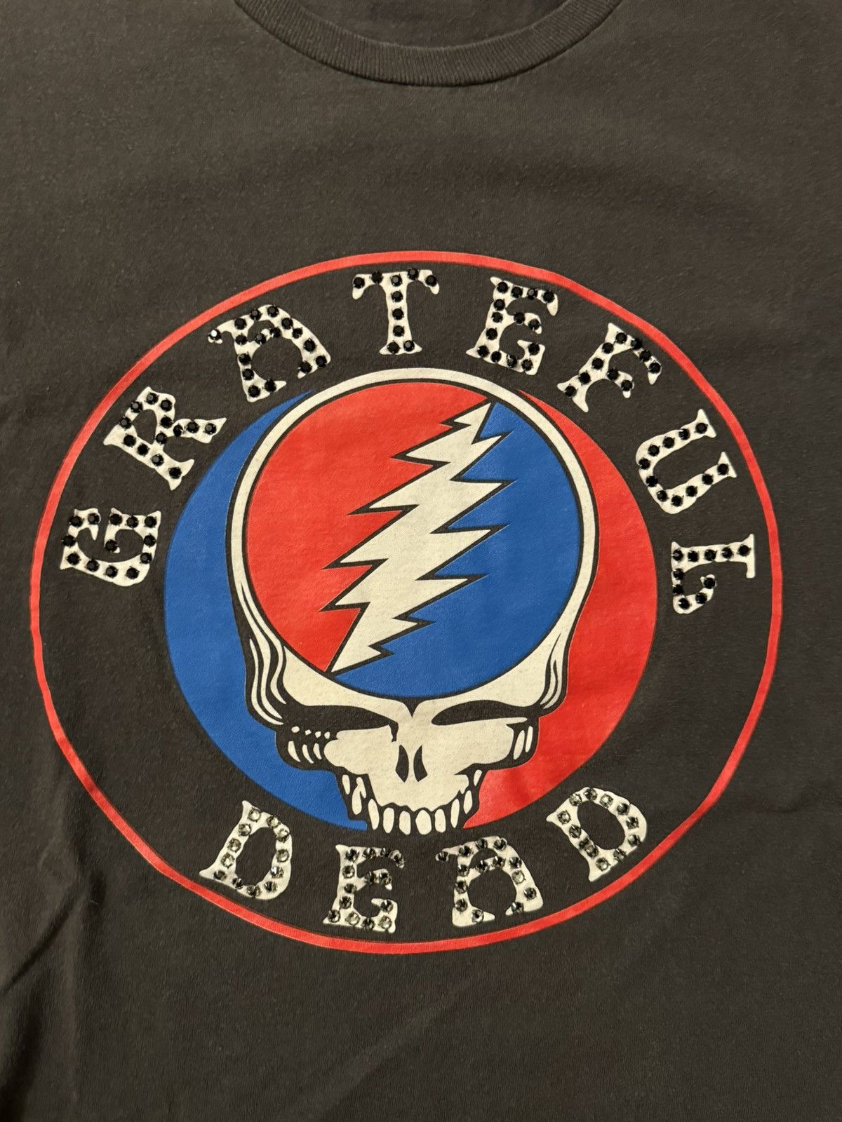 Grateful Dead × Vintage Grateful Dead Rhinestone Vintage Tee Size US XL / EU 56 / 4 - 2 Thumbnail