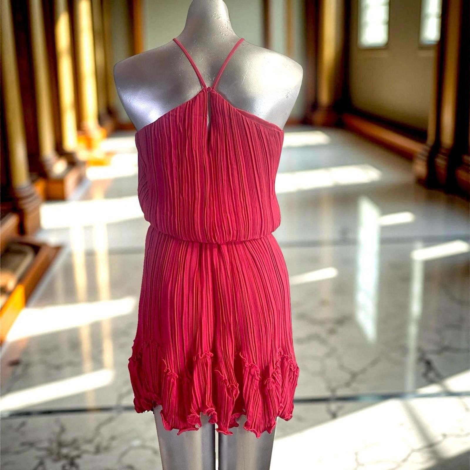 Other Halston Heritage size 2 Elegant crimson Halter Dress - Mint Size XS / US 0-2 / IT 36-38 - 2 Thumbnail