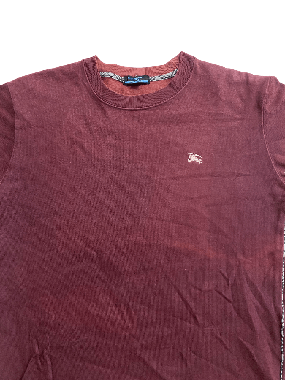 Burberry Distressed Sun Faded Burberry Crewneck Sweater Size US M / EU 48-50 / 2 - 4 Thumbnail
