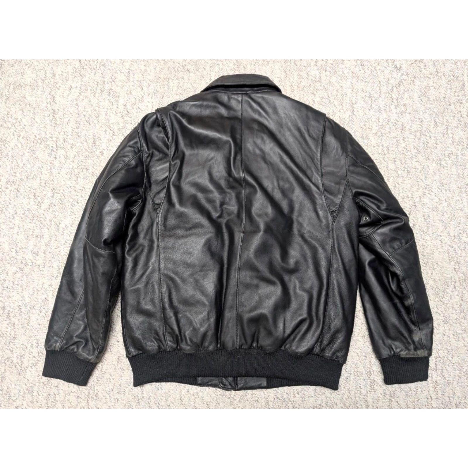 Eddie Bauer VINTAGE Eddie Bauer bomber jacket Lambskin Goose Down GOOSE DOWN leather PUFFER black Men L Jacket Zip Chest 44 in Size US L / EU 52-54 / 3 - 2 Thumbnail