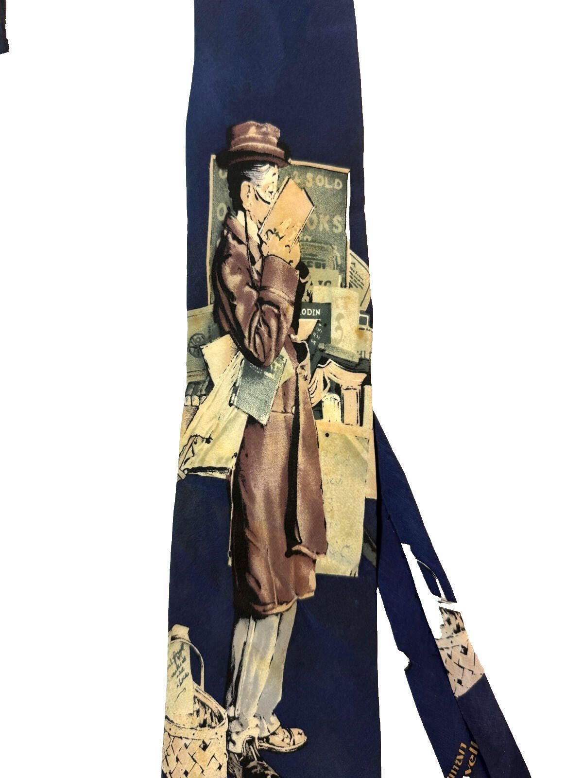 Other Norman Rockwell Tie Lot 2 Mens Silk Lineman Bookworm Size ONE SIZE - 7 Thumbnail