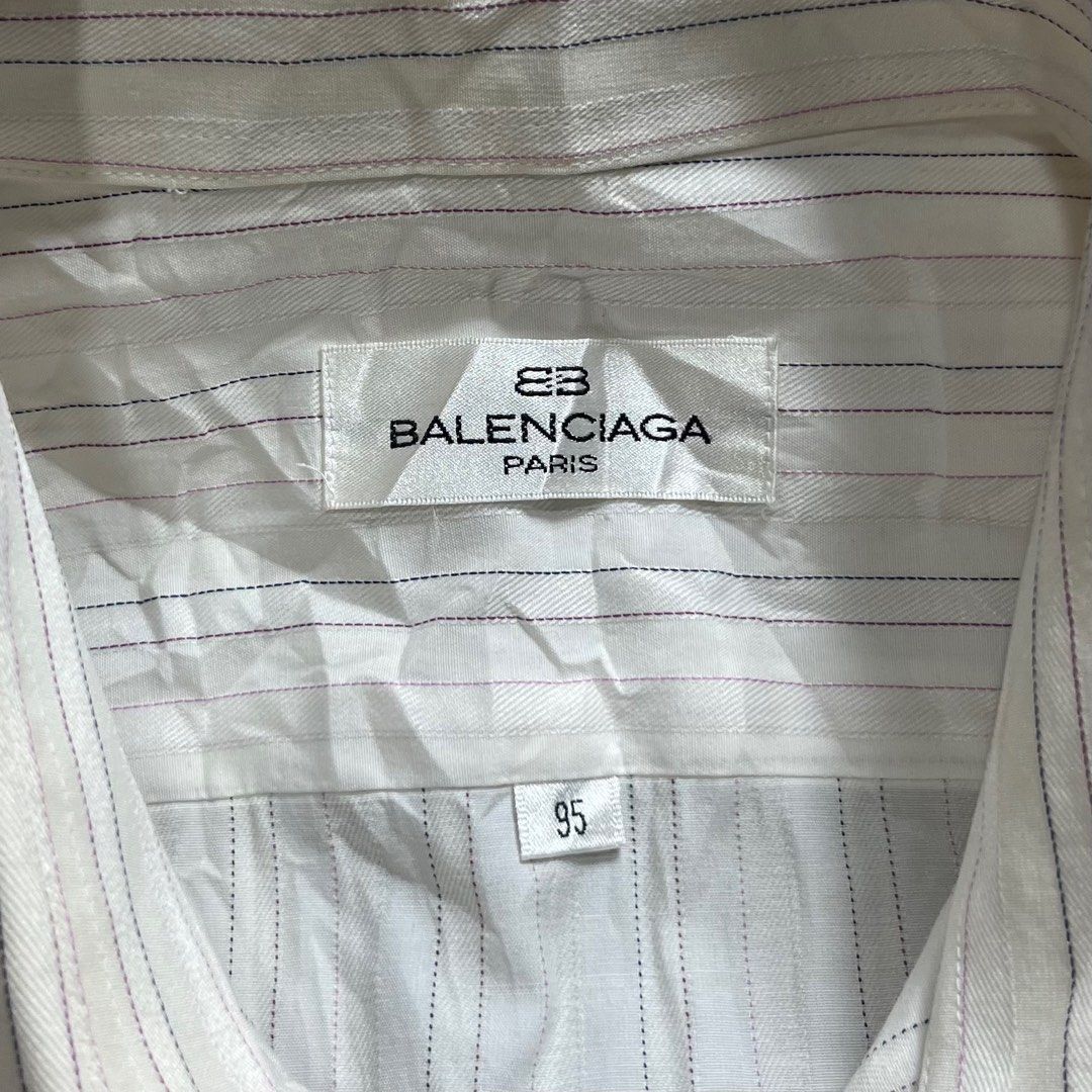 Balenciaga Vintage Balenciaga Striped Shirt Size US M / EU 48-50 / 2 - 5 Thumbnail