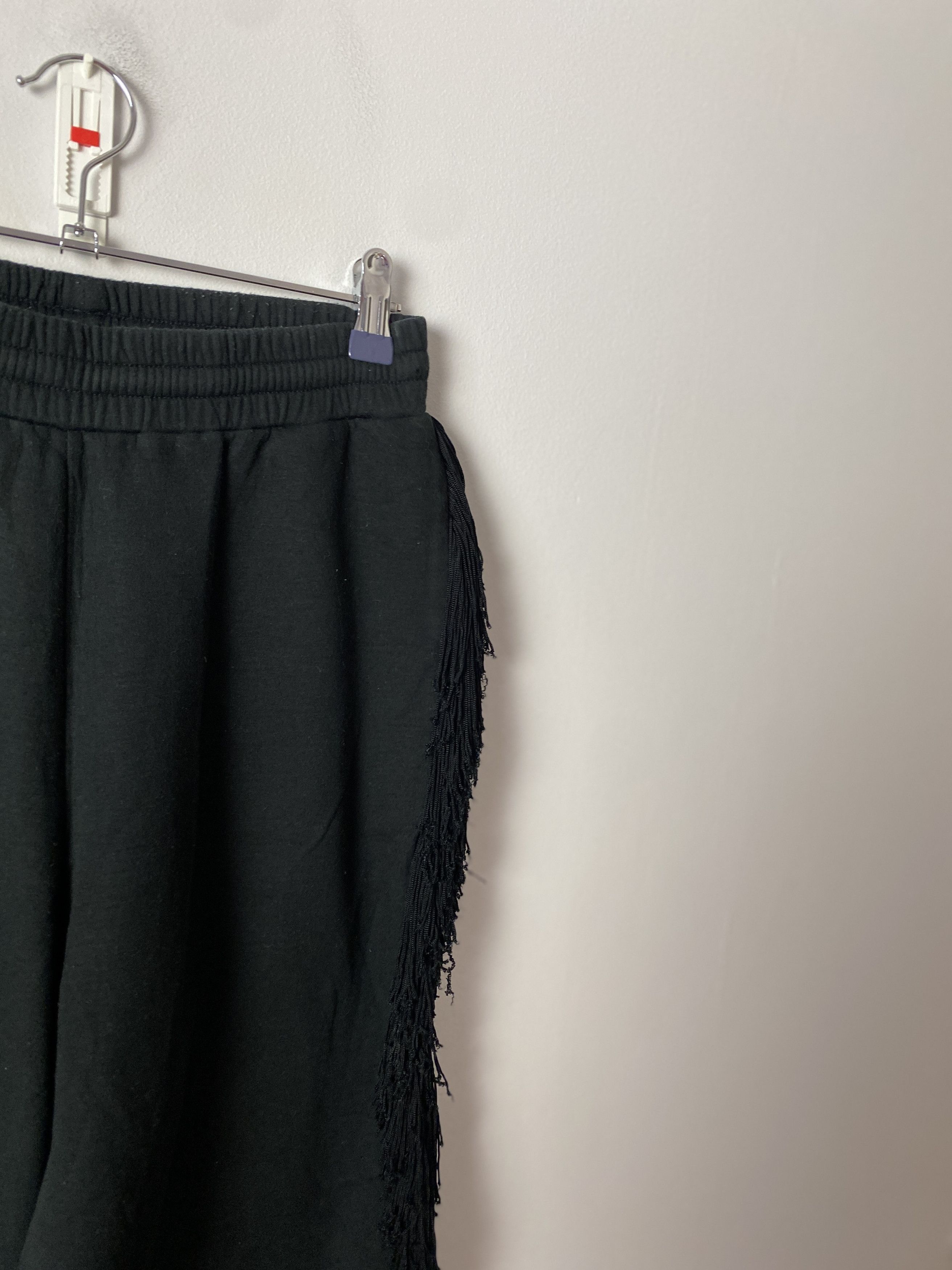 Stella McCartney Stella McCartney black fringe sweatpants cotton nylon Size 27" / US 4 / IT 40 - 2 Thumbnail