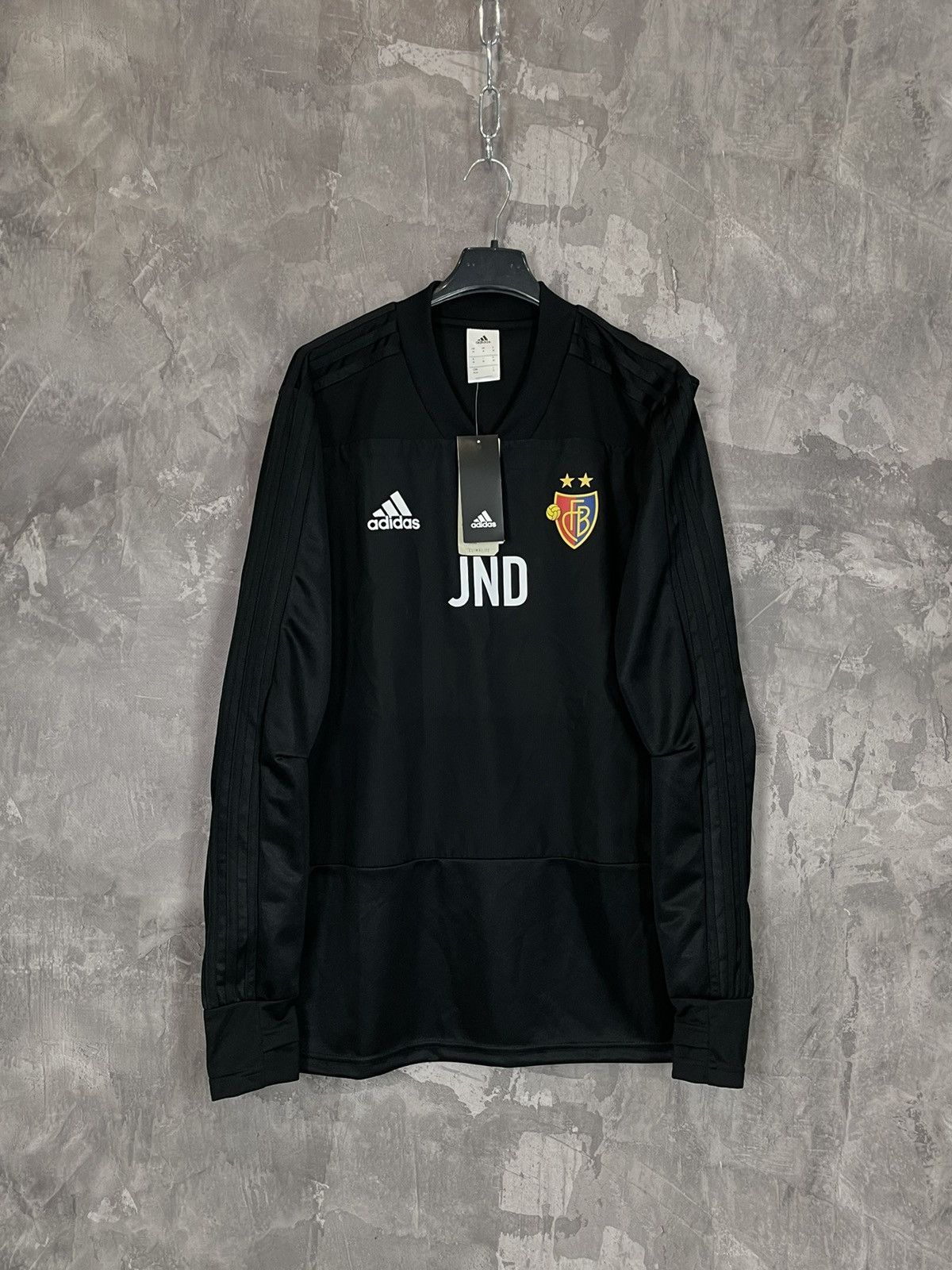 Adidas × Vintage Adidas 2018s Streetwear Basel Black New Soccer Jersey Long Size US M / EU 48-50 / 2 - 1 Thumbnail
