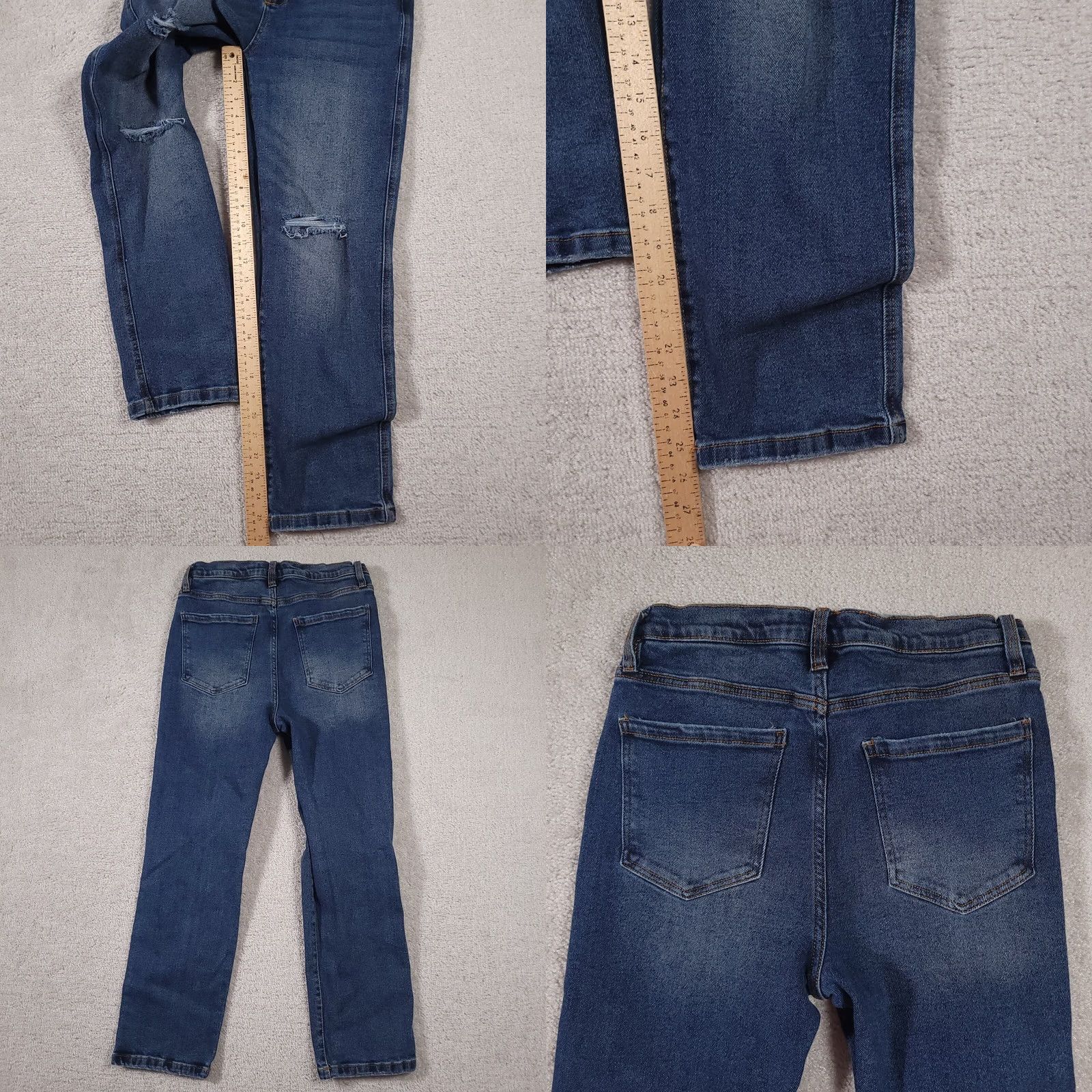 Vintage Celebrity Pink Regeneration Jeans Women’s 11/30 Med Wash Distressed Ankle Crop Jeans Women’s Size 32" / US 10 / IT 46 - 8 Thumbnail