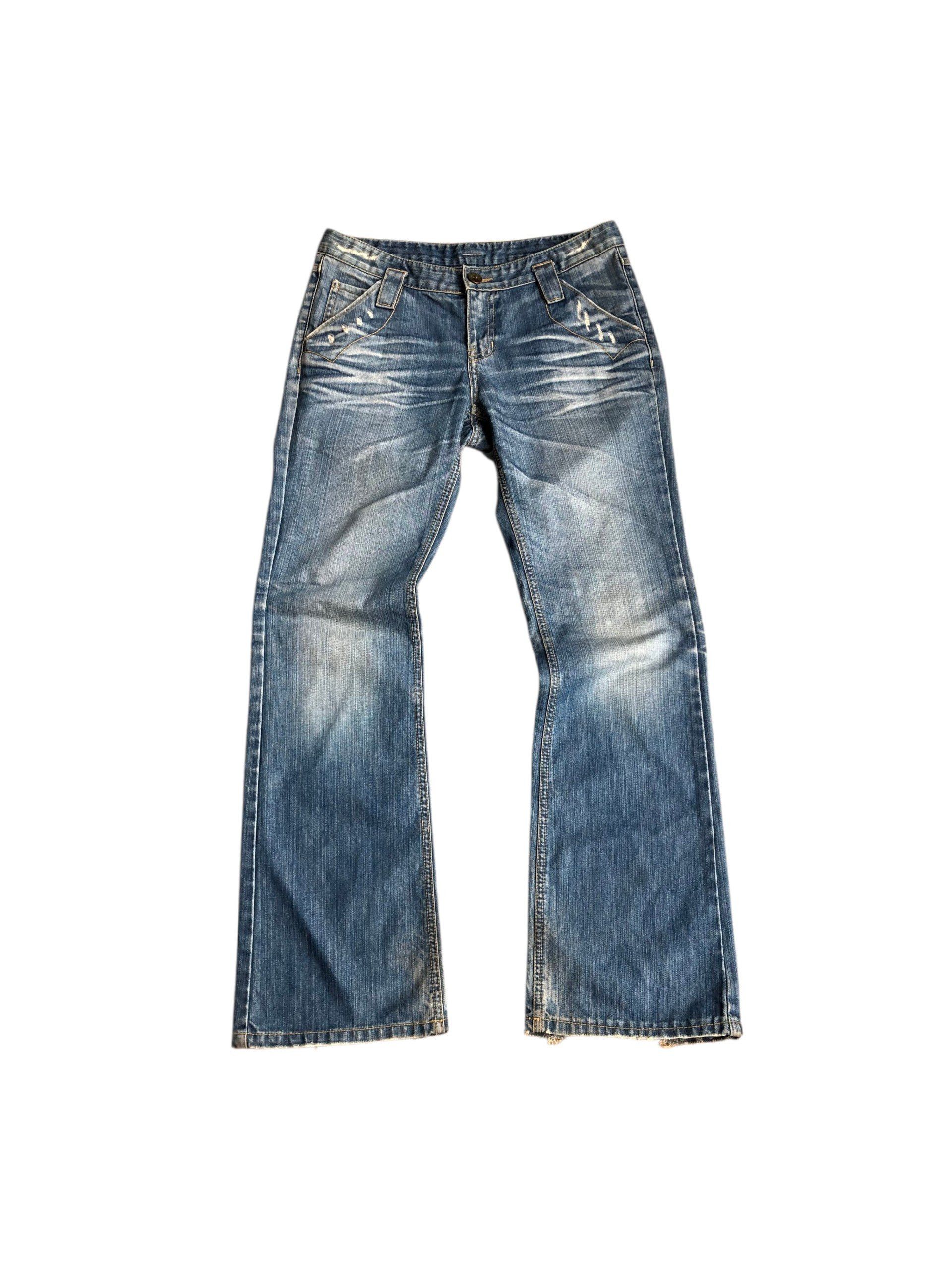If Six Was Nine 2000s Flared Bootcut Jeans Vkei Style Y2k Japanese Size US 30 / EU 46 - 2 Thumbnail