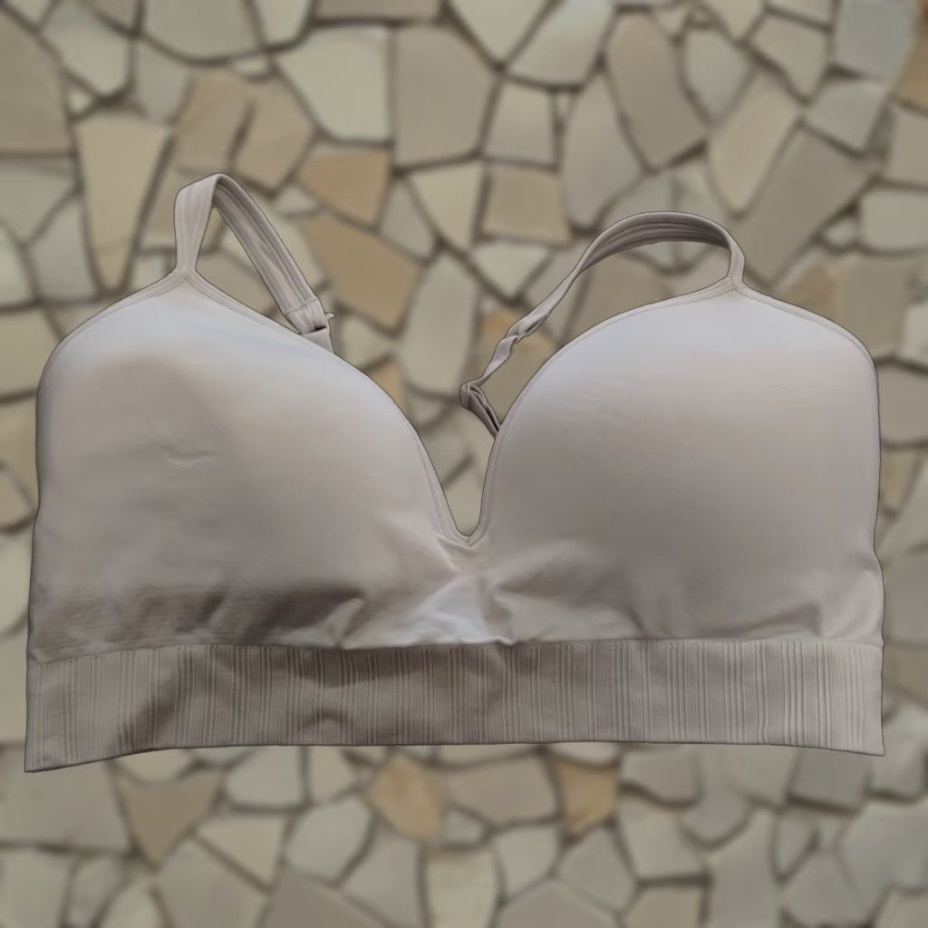 Athleta Women's Beige Padded Sports Bra Size L Activewear