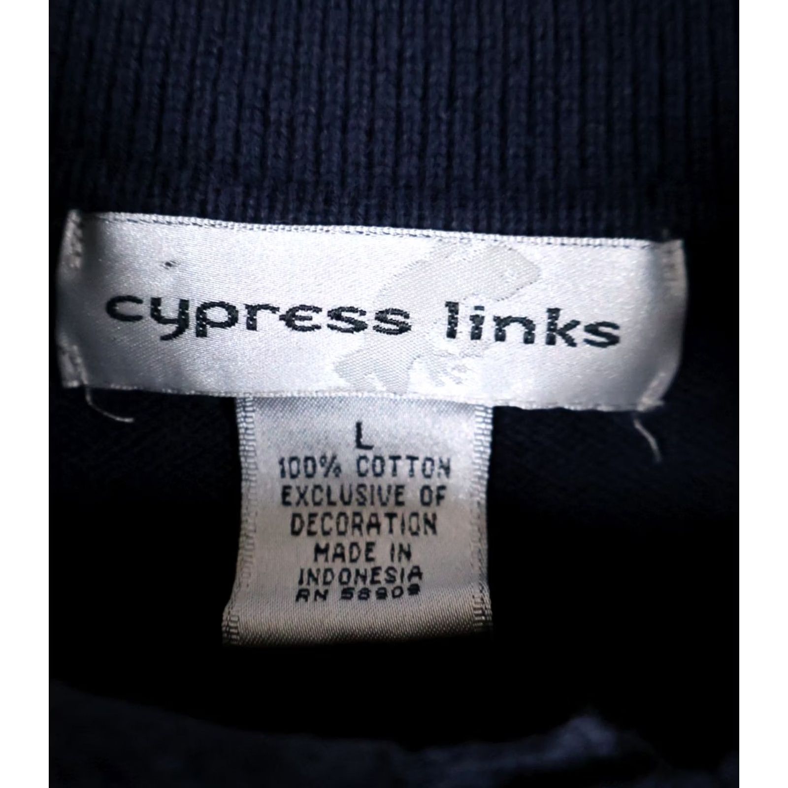 Vintage VINTAGE Cypress Links Sweater Mens Large Dark Blue Collared Embroidered 90s Preppy Golf Graphic Print Size US L / EU 52-54 / 3 - 3 Thumbnail