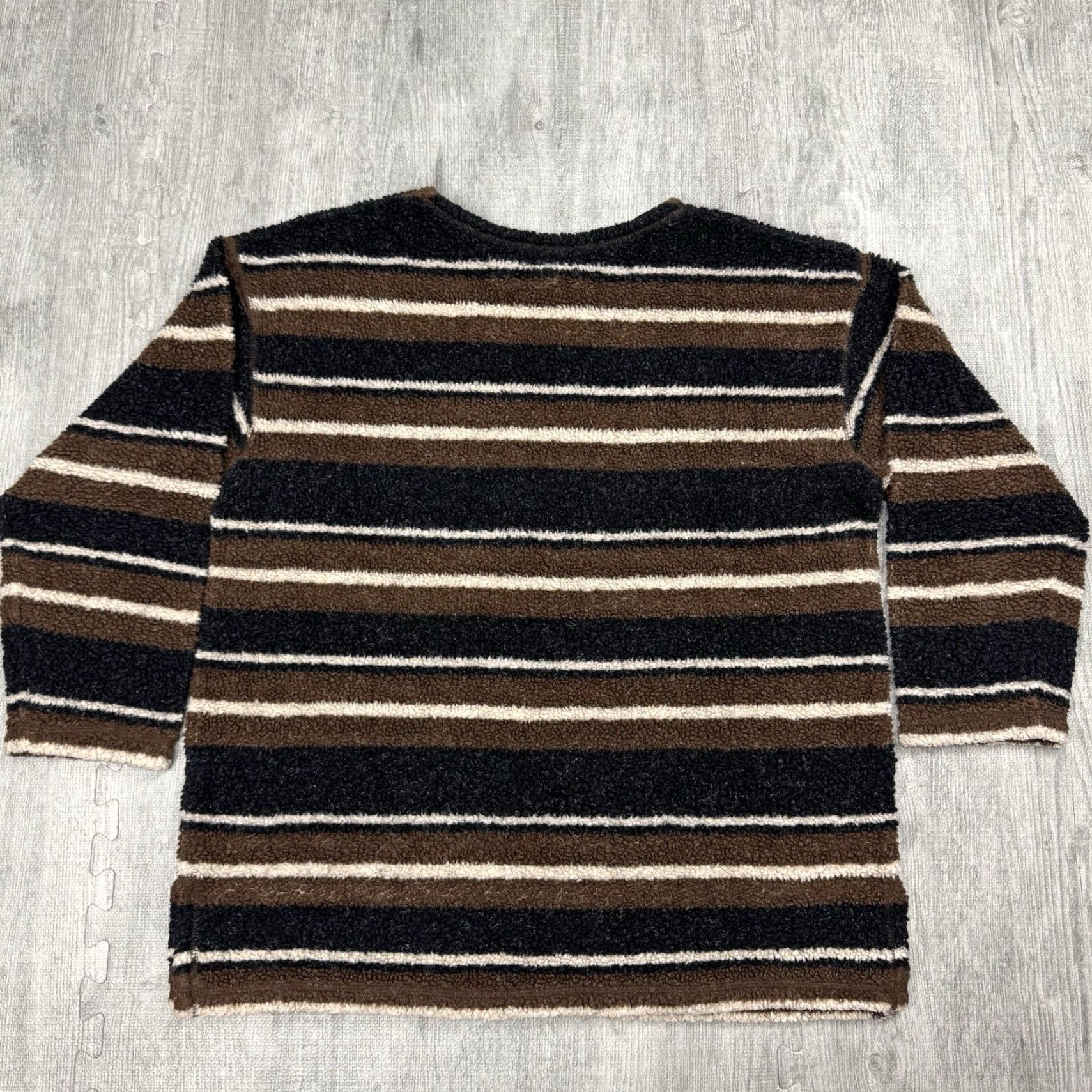 Jones New York VTG Jones New York Sport Pullover Crewneck Fleece Striped Sweater L Women Multicolor/Pattern Striped Retro Hipster City Classic USA Size L / US 10 / IT 46 - 5 Thumbnail