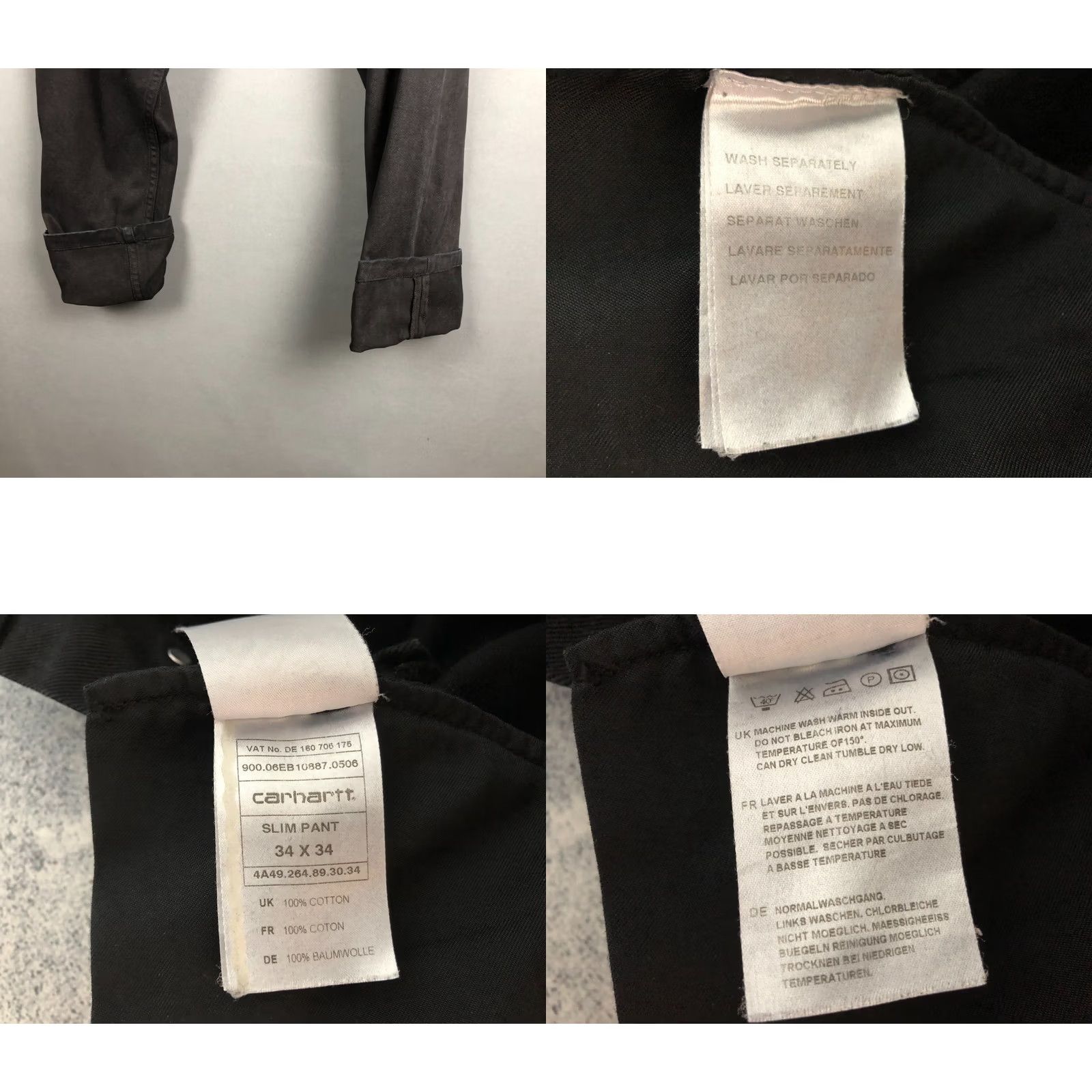 Carhartt Carhartt Jeans Men's Size W34 L34 Black Cotton Classic Straight Rise 30.9" Inseam Regular Fit Denim Straight Jeans Mens Black Cotton Carhartt Size US 34 / EU 50 - 8 Thumbnail