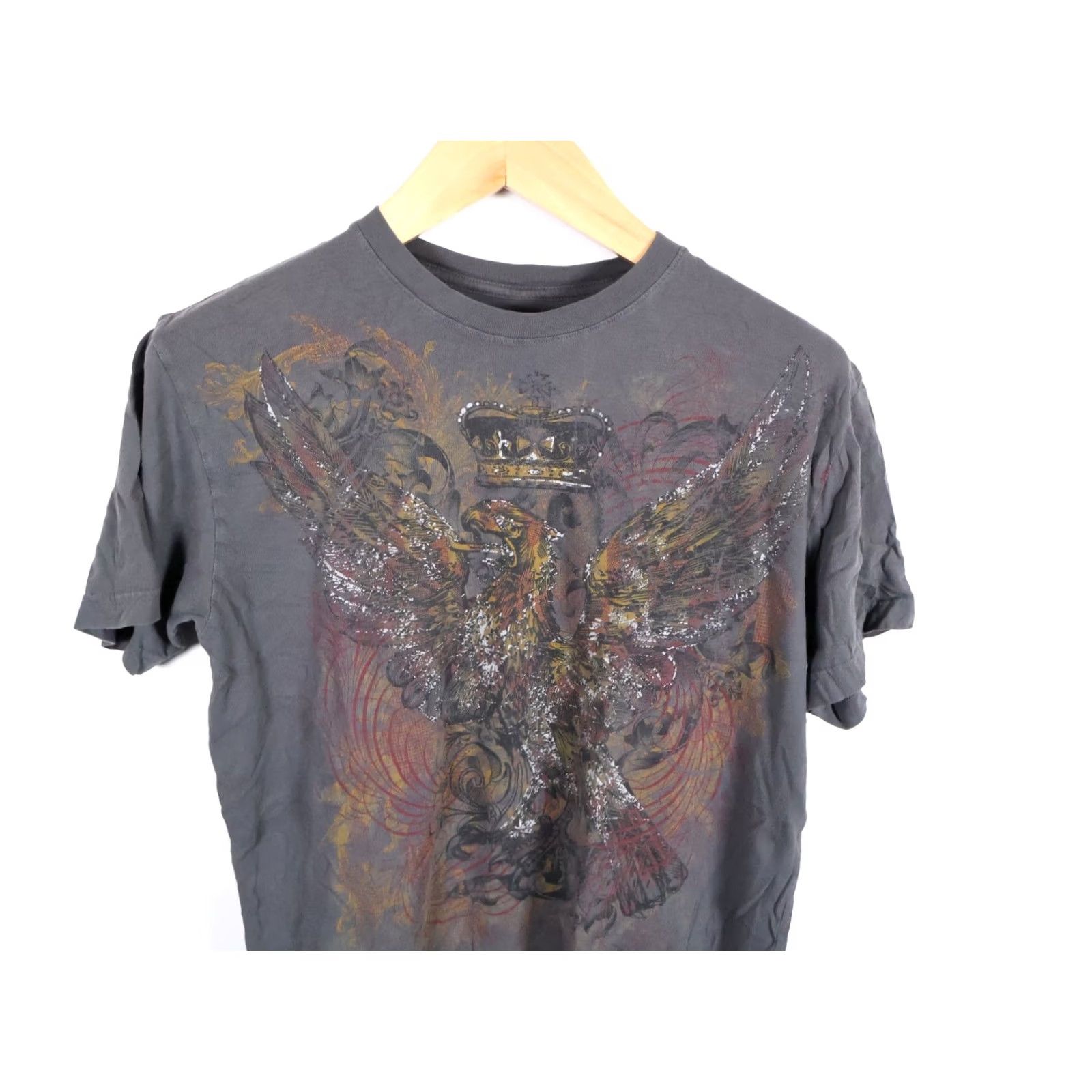 Etro VINTAGE Y2K Men's Medium Gray MMA Retro Tribal Wings Crown Graphic Print T-Shirt Size US M / EU 48-50 / 2 - 4 Thumbnail