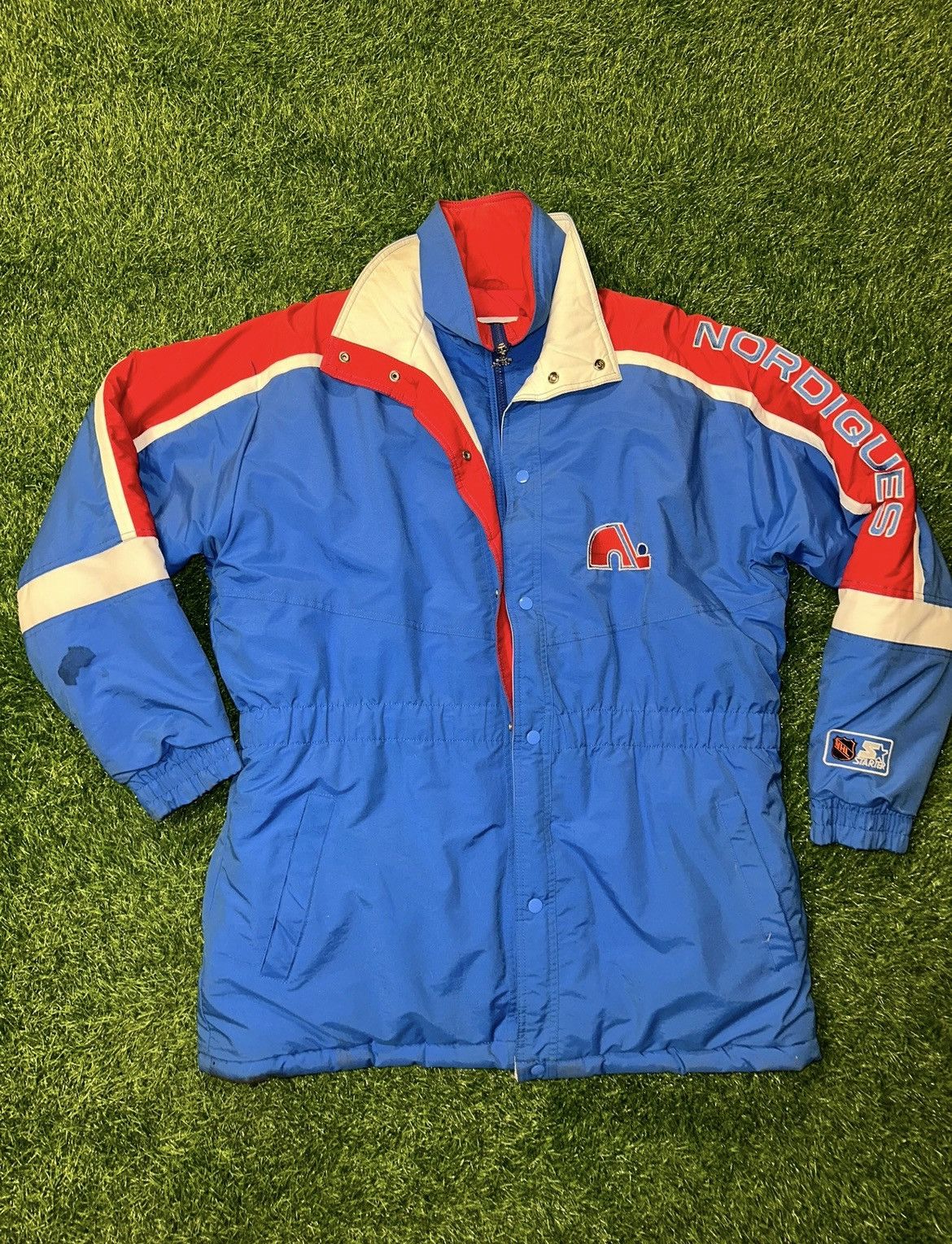NHL × Starter × Vintage Vintage Starter Nhl Quebec Nordiques Zip Up Jacket Size XL Size US XL / EU 56 / 4 - 1 Thumbnail